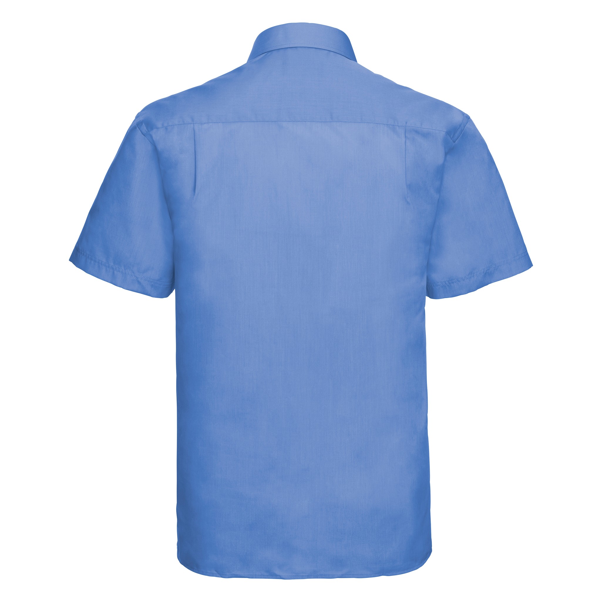 как выглядит Russell Collection Mens Short Sleeve Poplin Shirt R-935M-0 - Office Wear Shirt фото