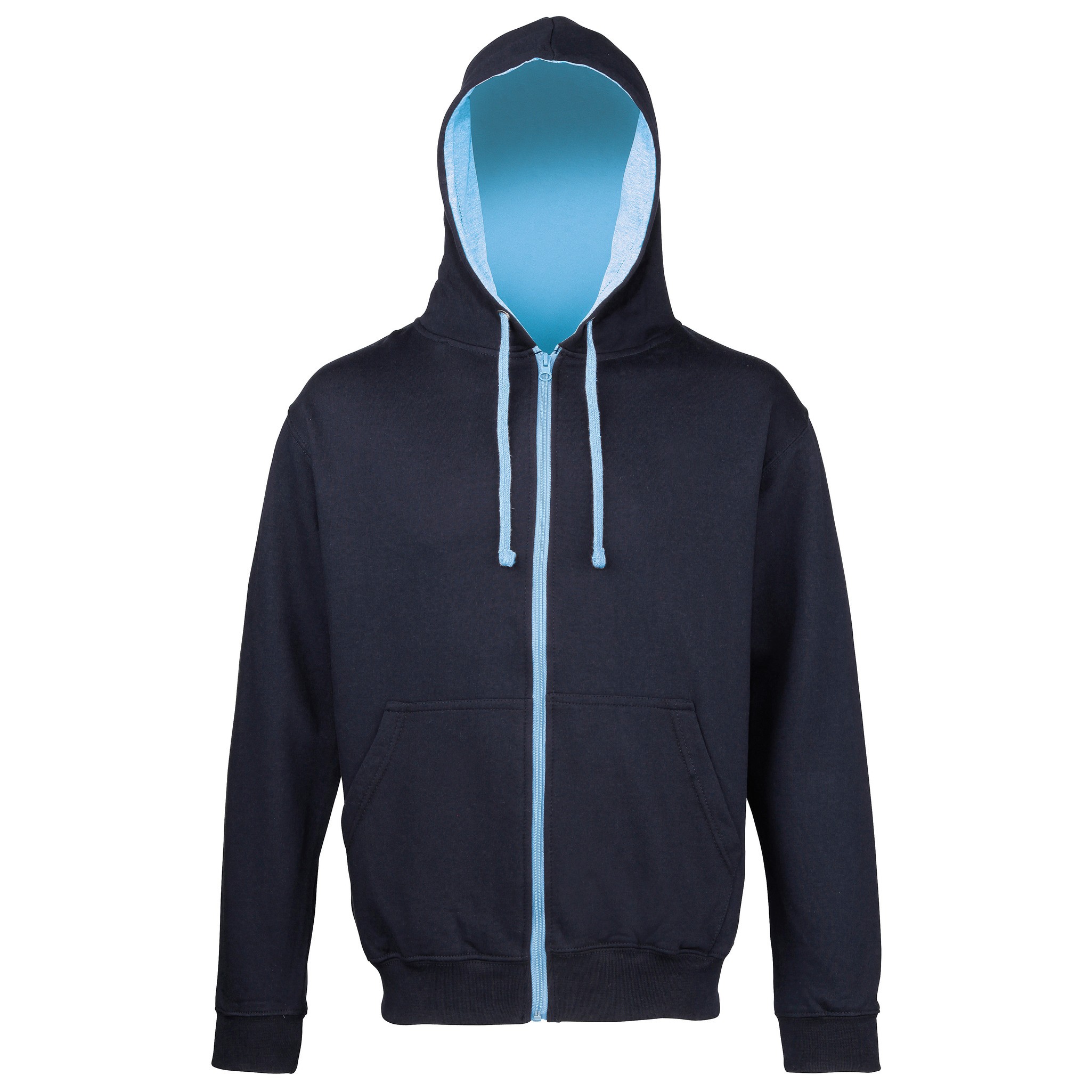AWDis Just Hoods AWDis Varsity Zoodie - Unisex Stylish Contrast Zipped Kapuzenpu - Bild 18 von 33