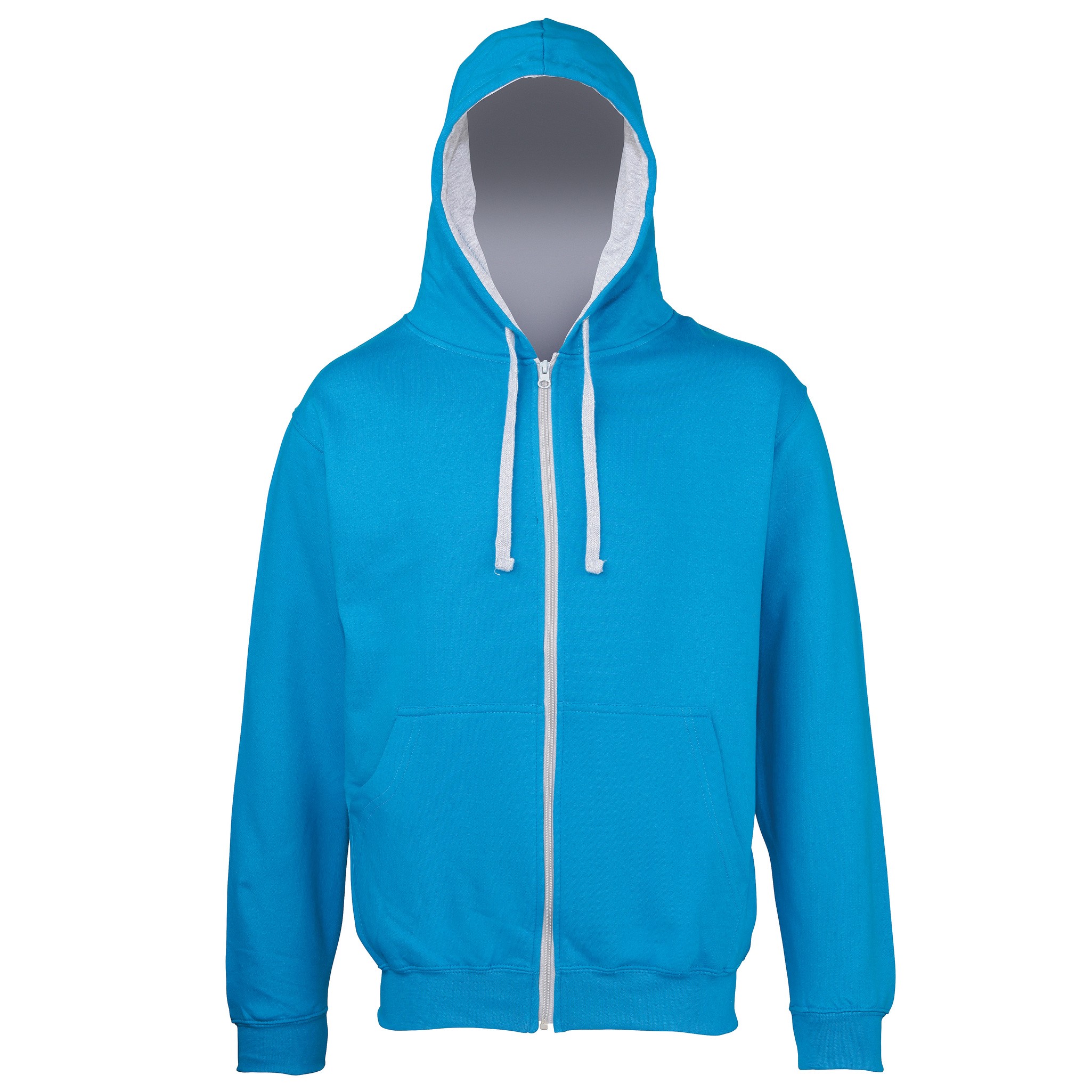 AWDis Just Hoods AWDis Varsity Zoodie - Unisex Stylish Contrast Zipped Kapuzenpu - Bild 20 von 33