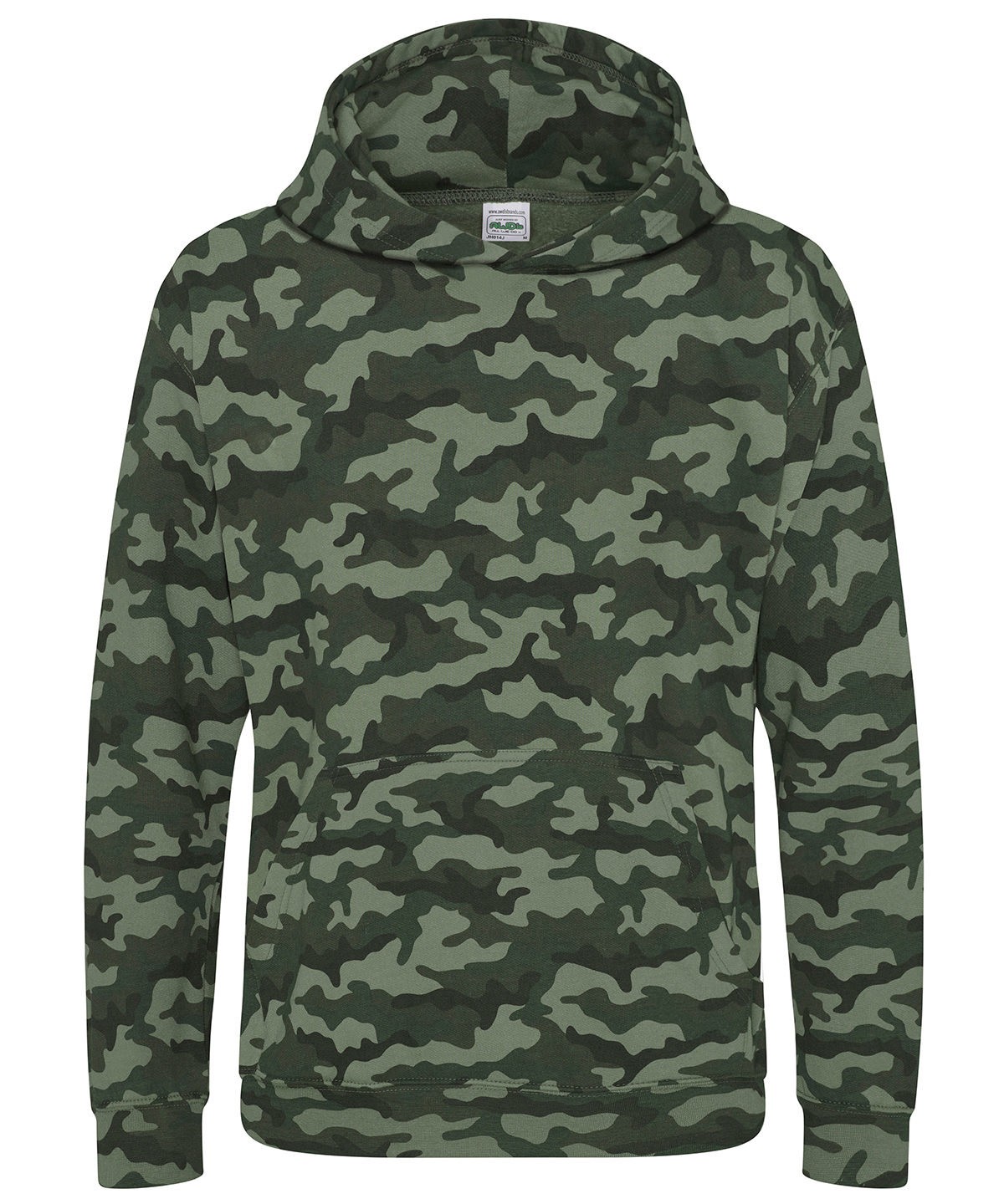 AWDis Just Hoods Kids Camo Hoodie JH014J - Kangaroo Pouch Pocket - Picture 5 of 5