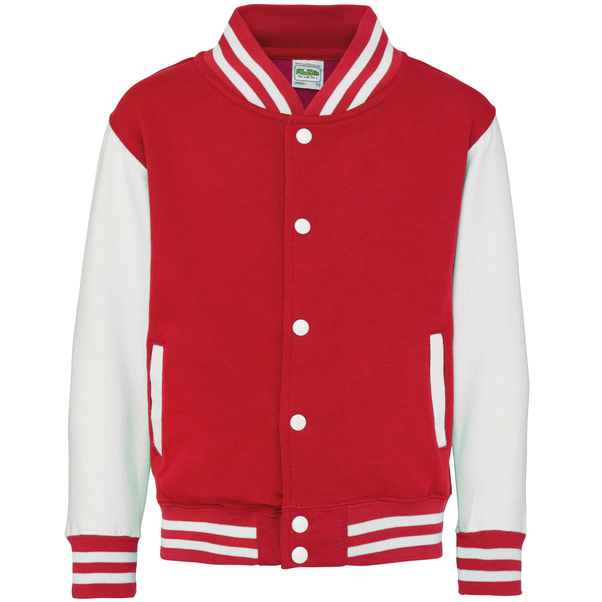 AWDis Kids Varsity Jacket - Boys girls Trendy American Letterman baseball top - Picture 10 of 22