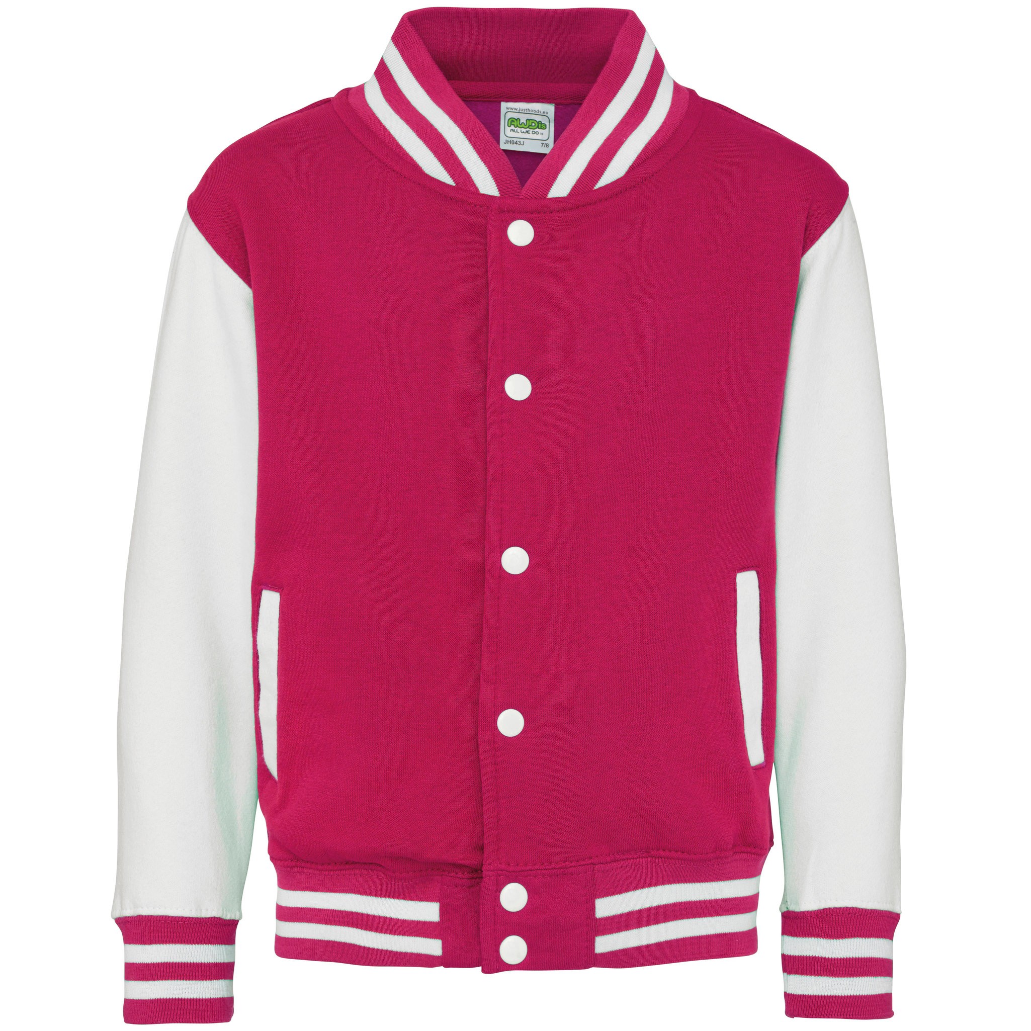 AWDis Kids Varsity Jacket - Boys girls Trendy American Letterman baseball top - Picture 12 of 22