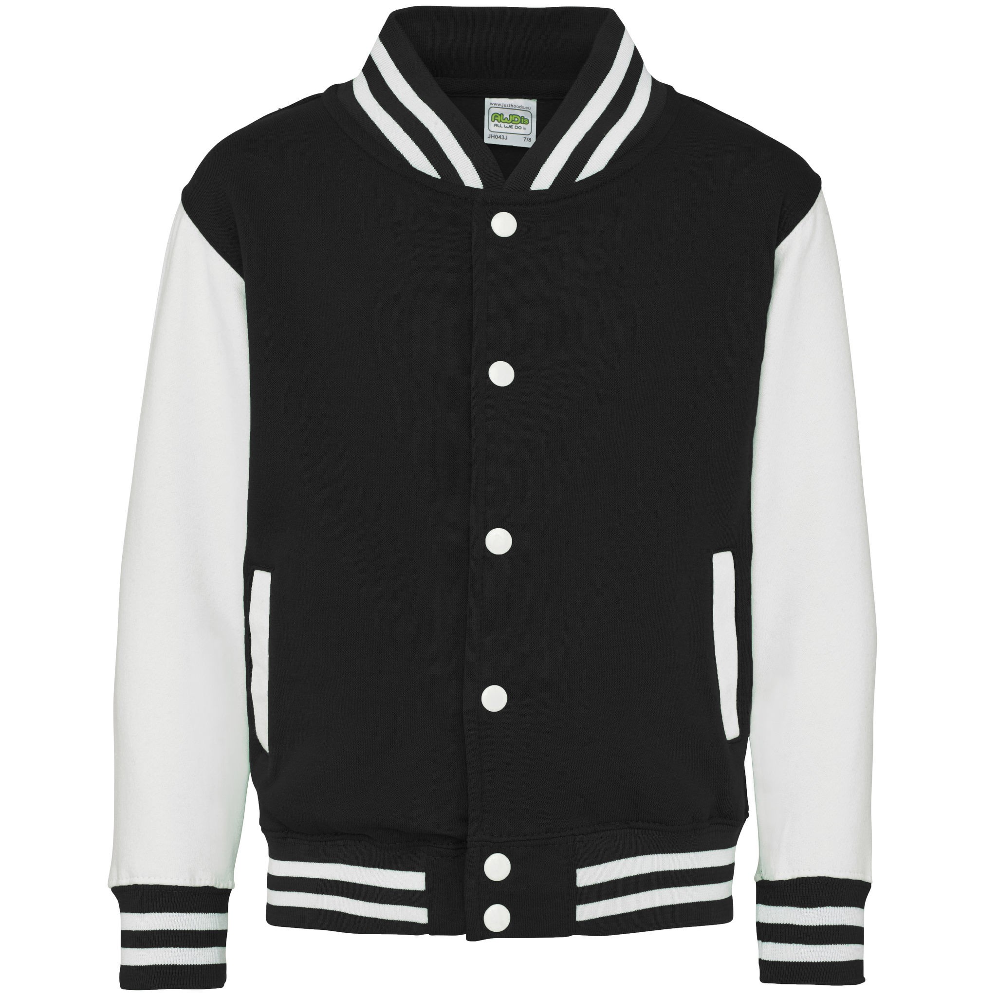 AWDis Kids Varsity Jacket - Boys girls Trendy American Letterman baseball top - Picture 16 of 22