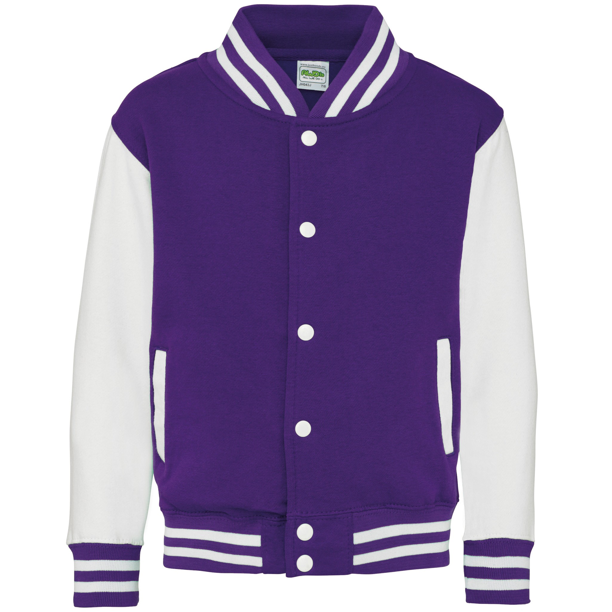 AWDis Kids Varsity Jacket - Boys girls Trendy American Letterman baseball top - Picture 19 of 22