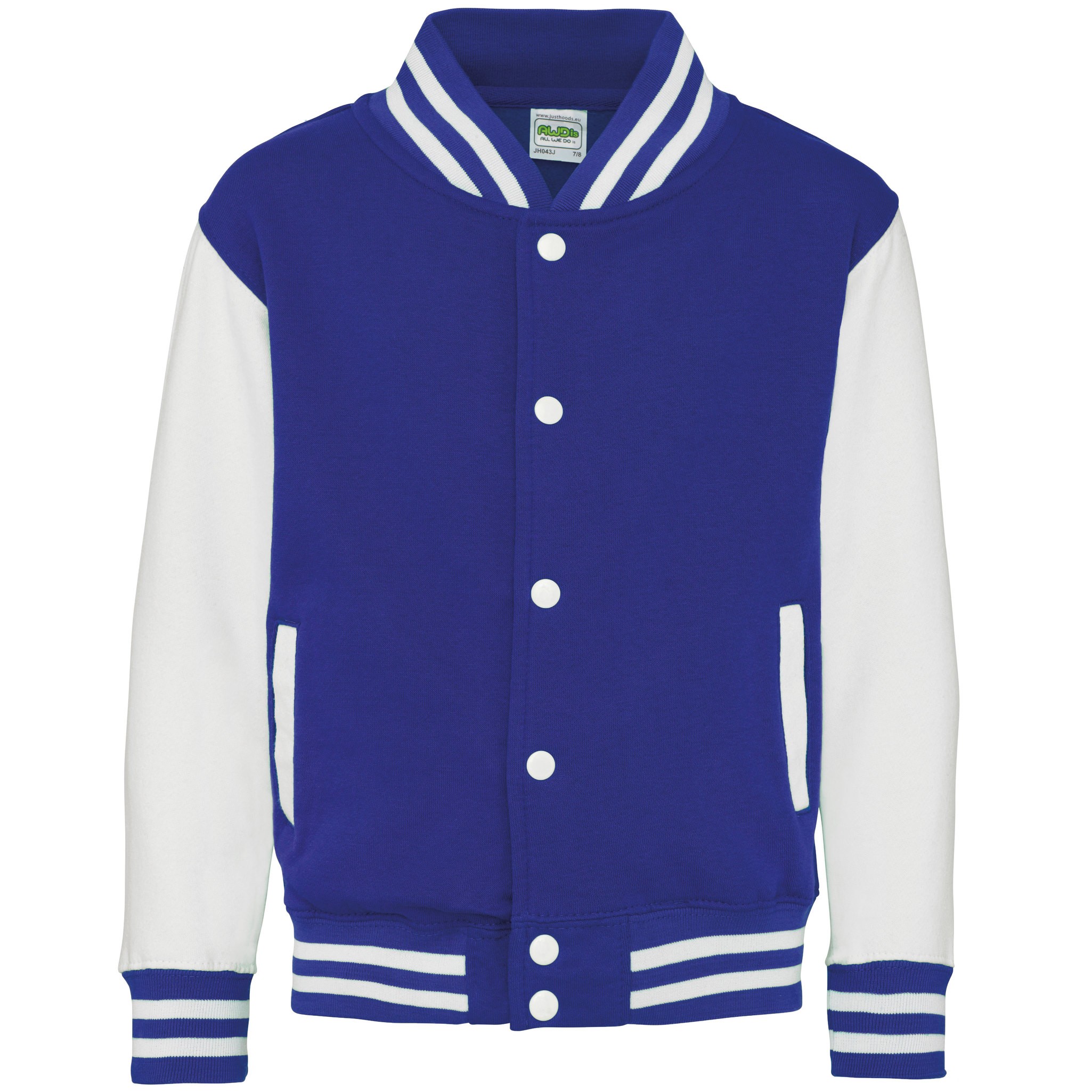 AWDis Kids Varsity Jacket - Boys girls Trendy American Letterman baseball top - Picture 21 of 22