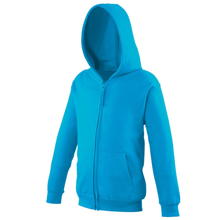 AWDis Just Hoods Kids Zoodie - Boys Girls plain casual Zipped Hoodie |Ages 3-13 - Picture 43 of 47