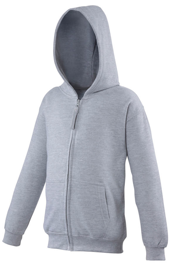 AWDis Just Hoods Kids Zoodie - Boys Girls plain casual Zipped Hoodie |Ages 3-13 - Picture 41 of 47