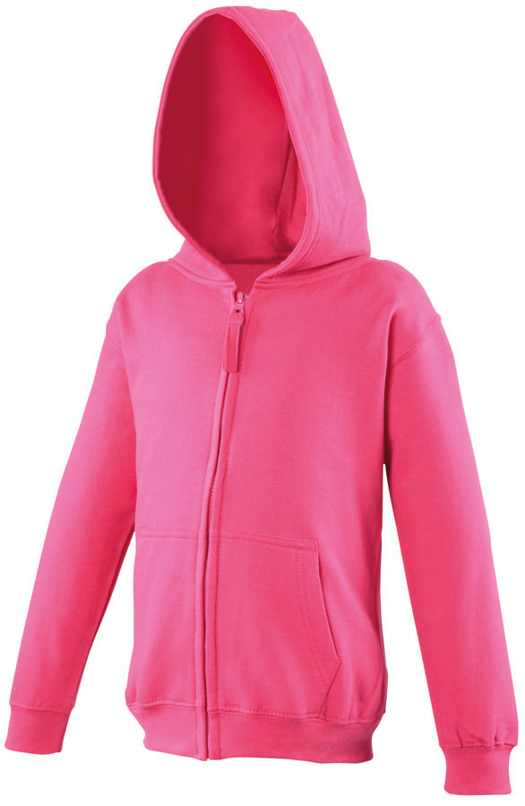 AWDis Just Hoods Kids Zoodie - Boys Girls plain casual Zipped Hoodie |Ages 3-13 - Picture 13 of 47