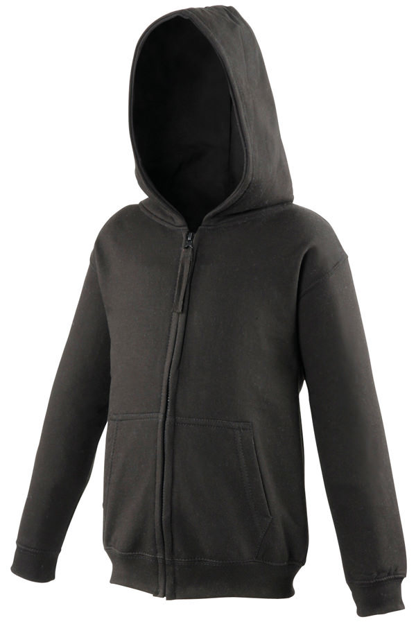 AWDis Just Hoods Kids Zoodie - Boys Girls plain casual Zipped Hoodie |Ages 3-13 - Picture 17 of 47