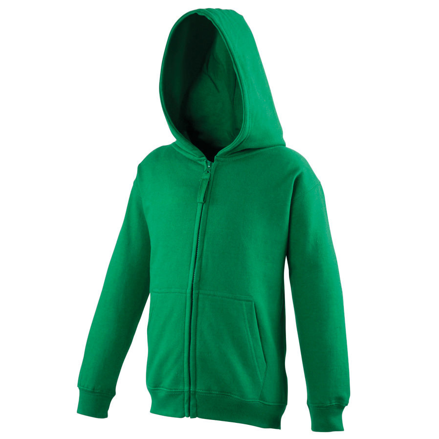 AWDis Just Hoods Kids Zoodie - Boys Girls plain casual Zipped Hoodie |Ages 3-13 - Picture 9 of 47