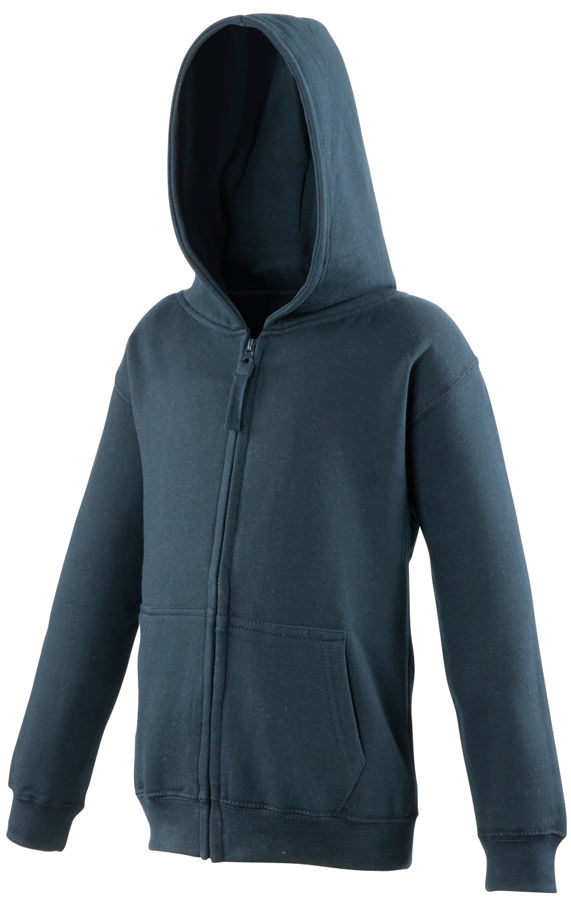 AWDis Just Hoods Kids Zoodie - Boys Girls plain casual Zipped Hoodie |Ages 3-13 - Picture 11 of 47