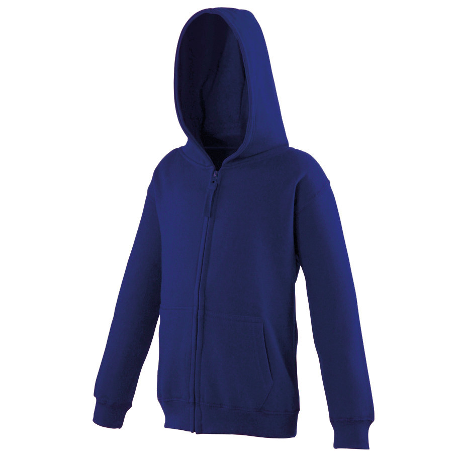 AWDis Just Hoods Kids Zoodie - Boys Girls plain casual Zipped Hoodie |Ages 3-13 - Picture 15 of 47