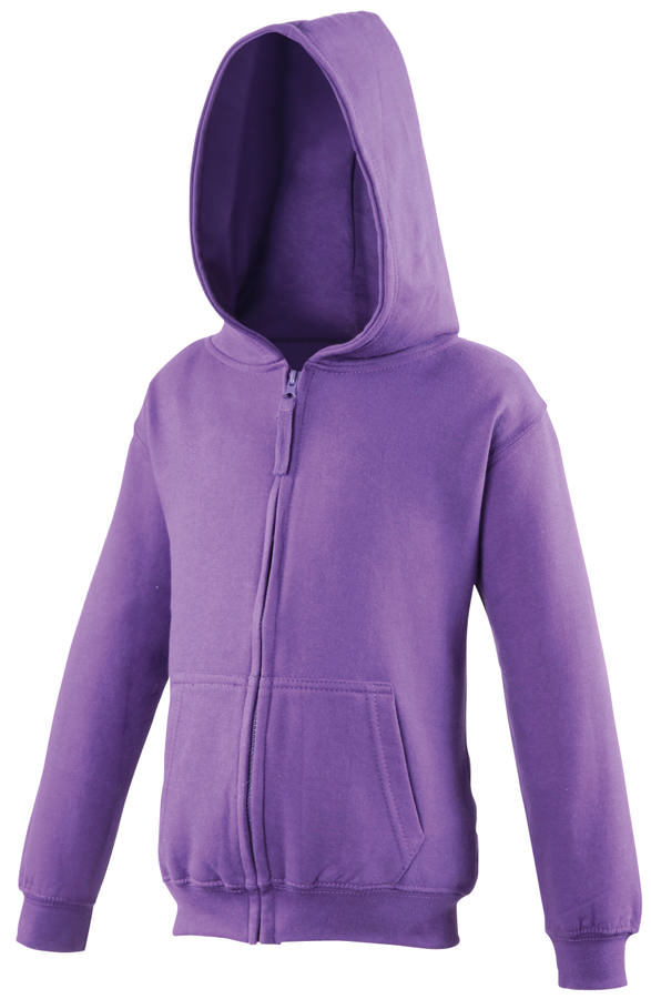 AWDis Just Hoods Kids Zoodie - Boys Girls plain casual Zipped Hoodie |Ages 3-13 - Picture 22 of 47