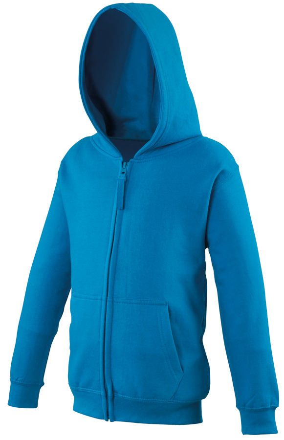 AWDis Just Hoods Kids Zoodie - Boys Girls plain casual Zipped Hoodie |Ages 3-13 - Picture 26 of 47