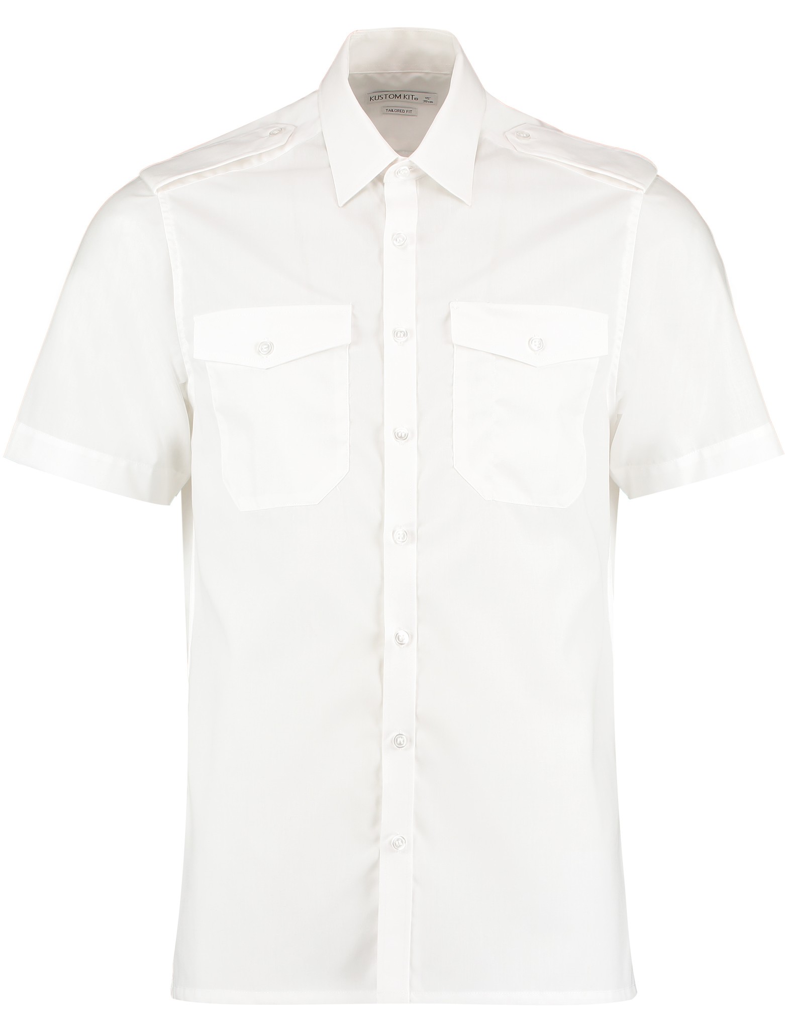 Kustom Kit Men’s Tailored Pilot Short Sleeved Shirt KK133-Transport Workwear