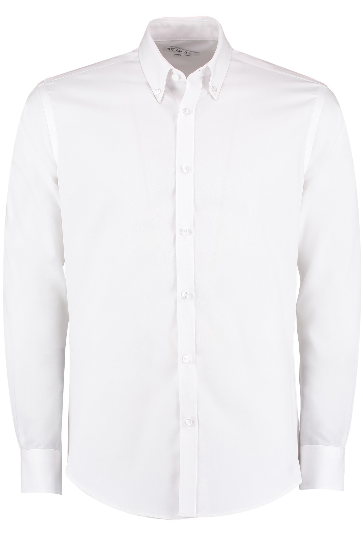 Kustom Kit Slim Fit Non Iron Oxford Twill Maglia Manica lunga KK139 - Vestibilit - Foto 5 di 6