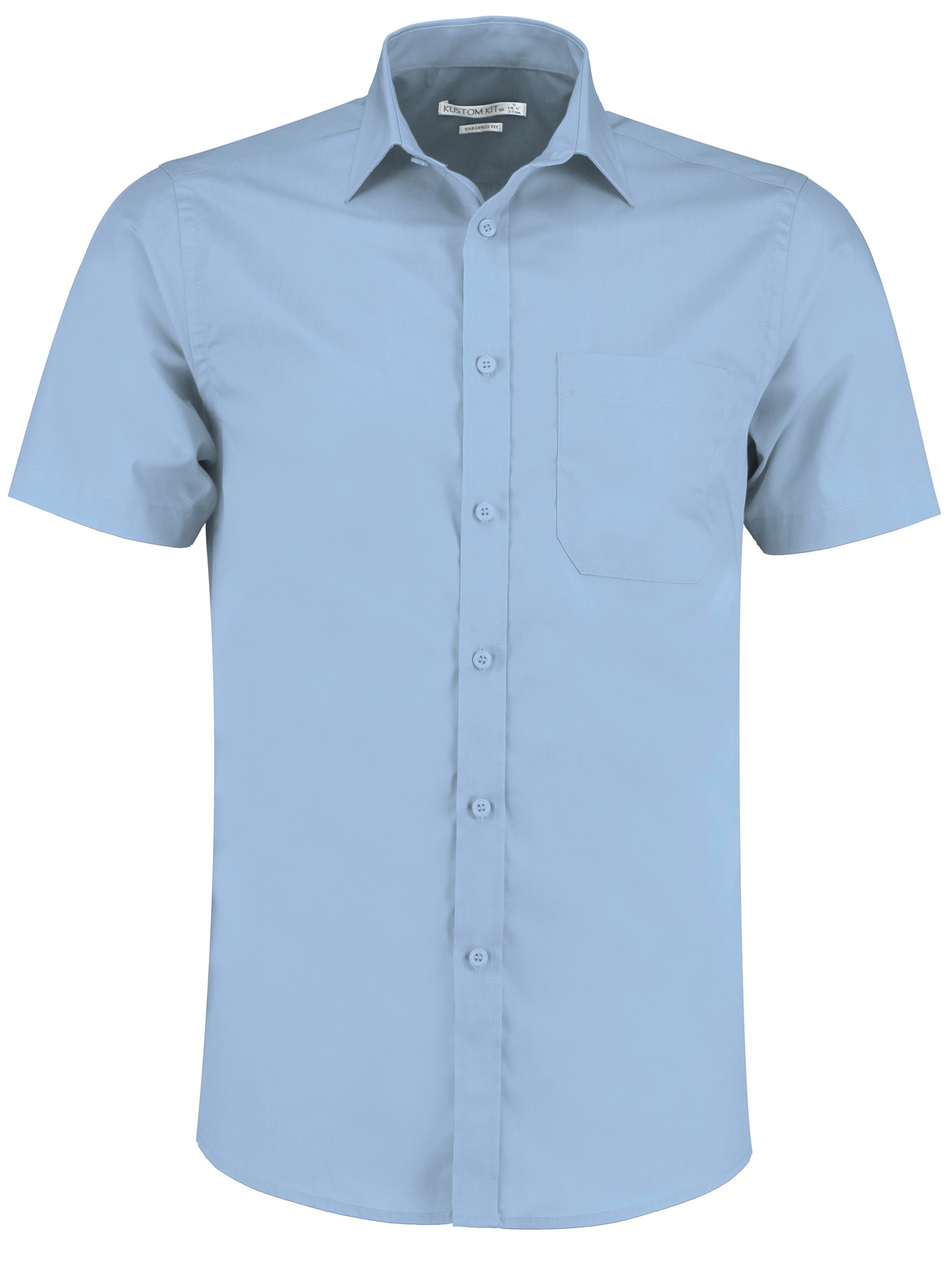 Kustom Kit Men’s Tailored Fit Short Sleeved Poplin Shirt KK141-Business Shirt