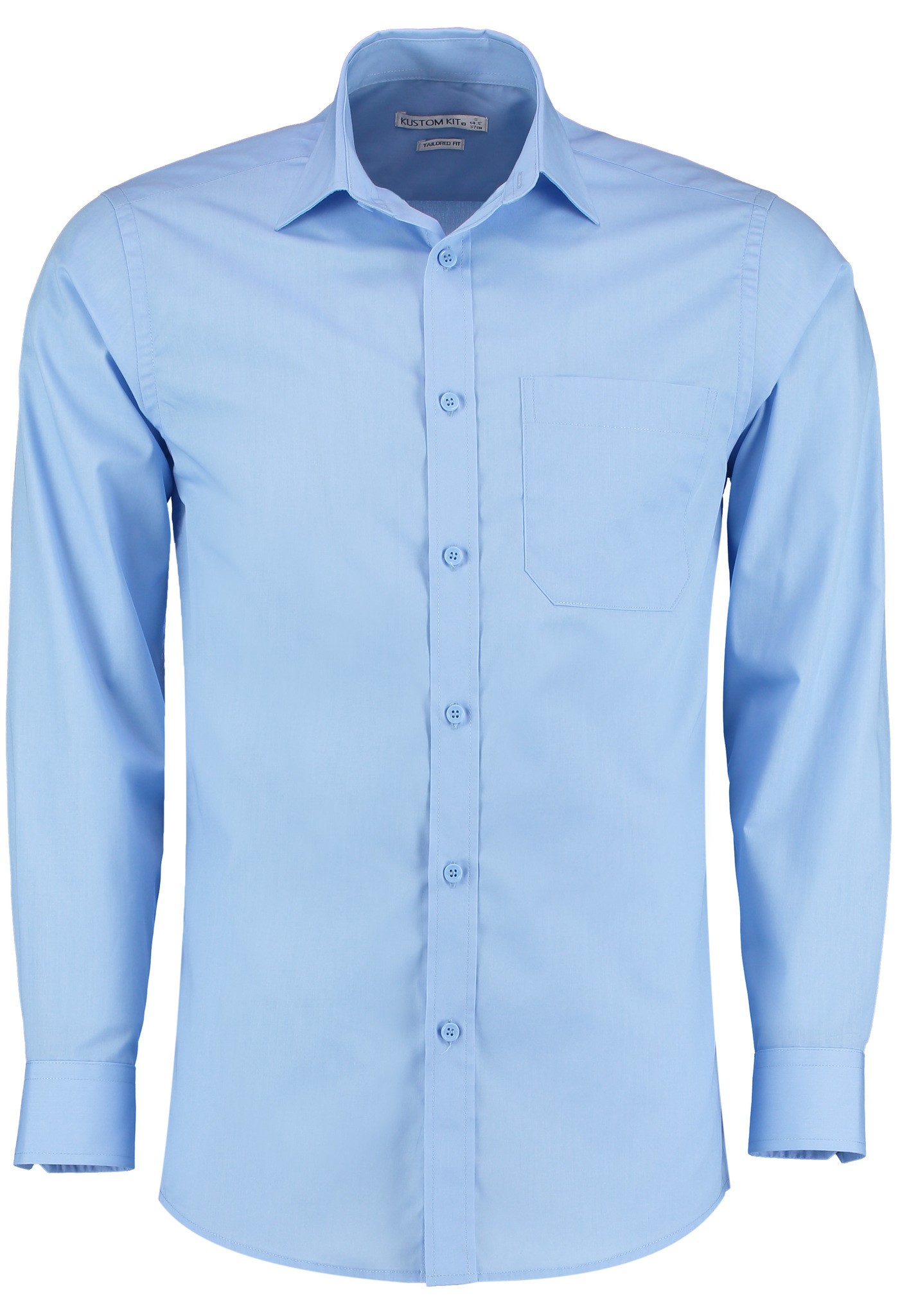 Kustom Kit Men’s Poplin Long Sleeved Tailored Fit Shirt KK142 – Formal Shirt