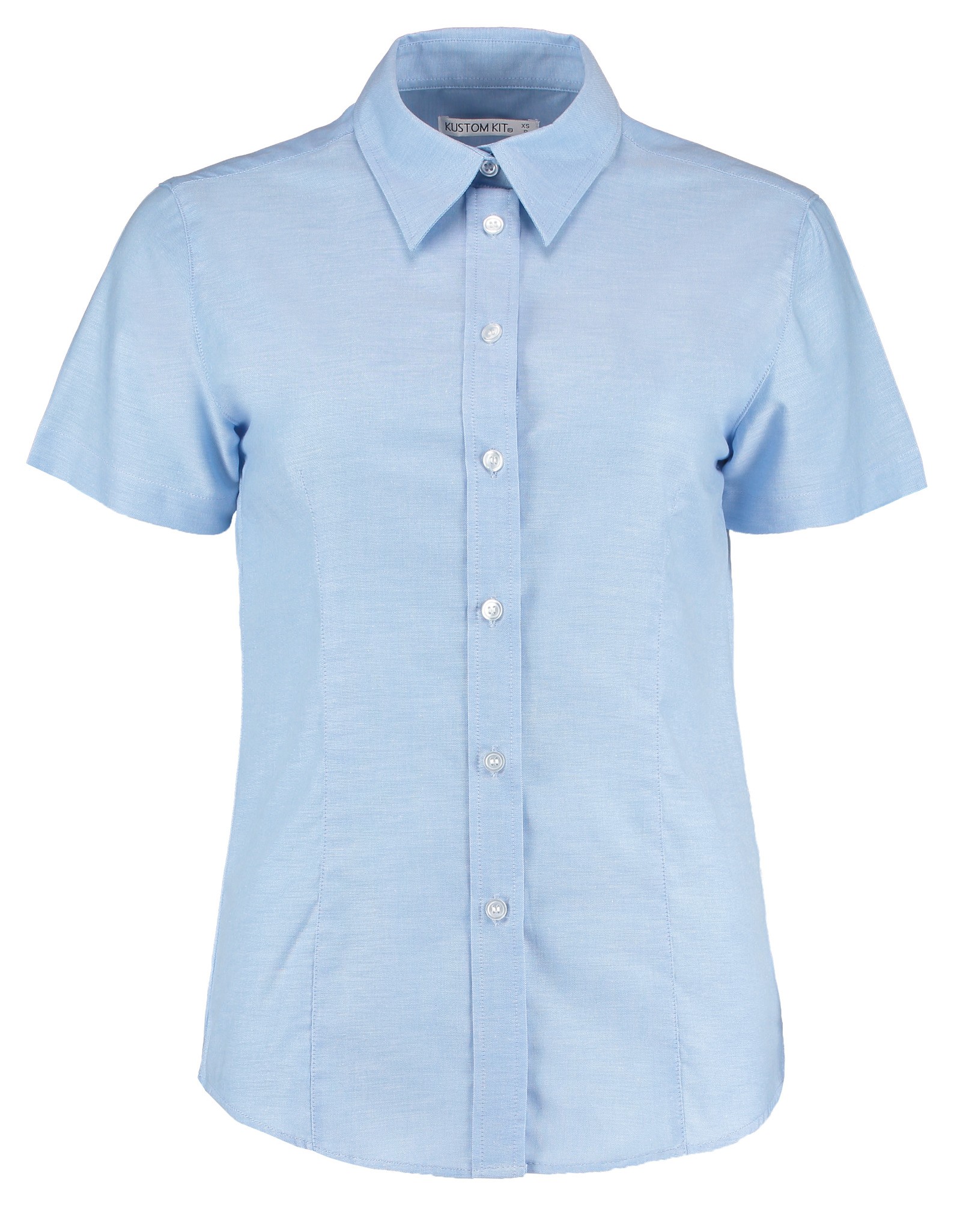 Kustom Kit Womens Workplace Oxford Short Sleeved Shirt KK360 Tailored Fit Blouse