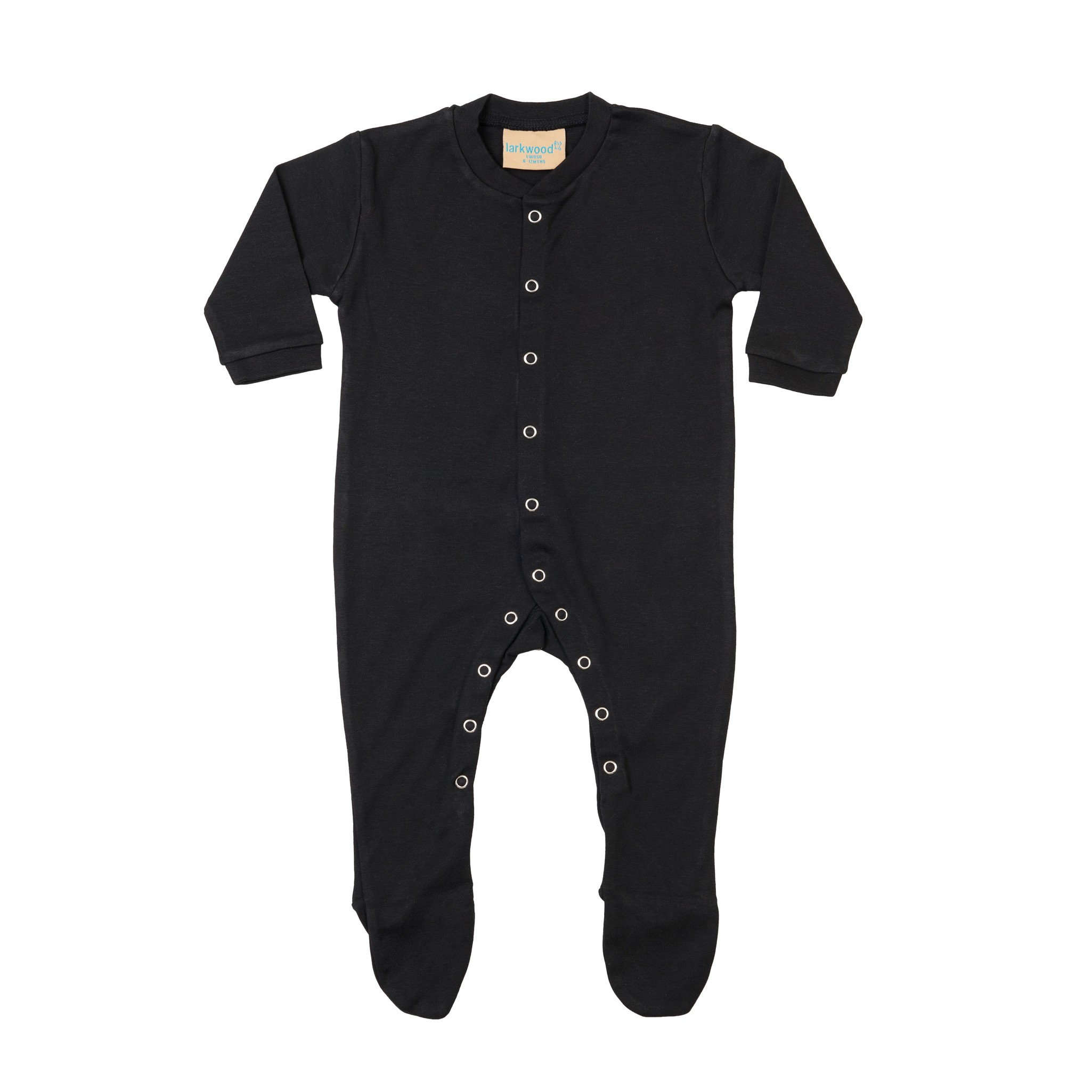 Larkwood Sleepsuit LW050 – YKK popper opening, Integral feet