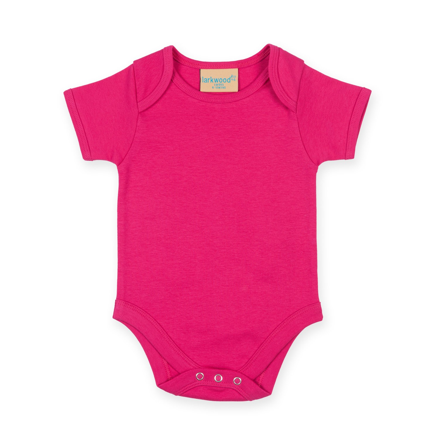 Body completo a maniche corte per bambini Larkwood LW055 - Tuta apribile a popper in cotone più morbido - Foto 9 di 22