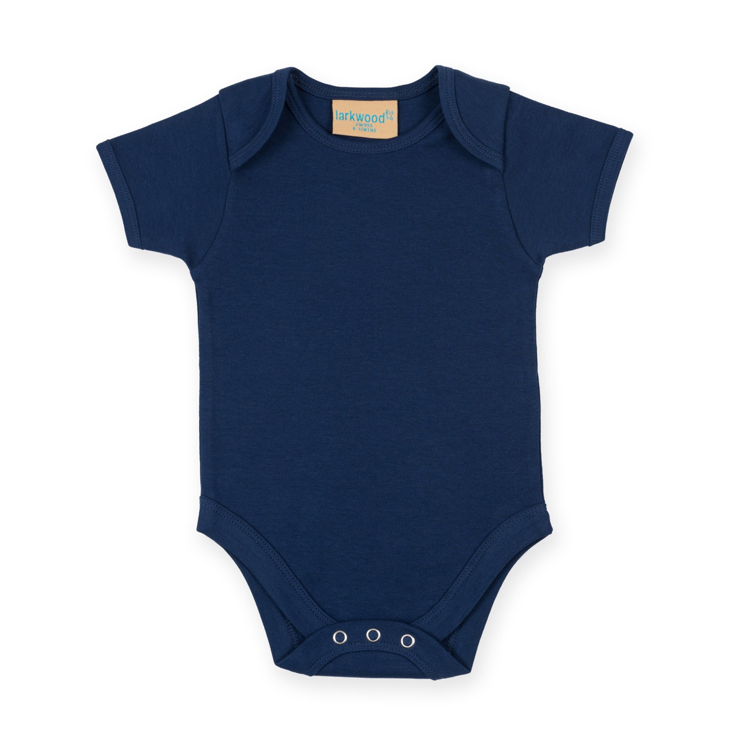 Body completo a maniche corte per bambini Larkwood LW055 - Tuta apribile a popper in cotone più morbido - Foto 13 di 22