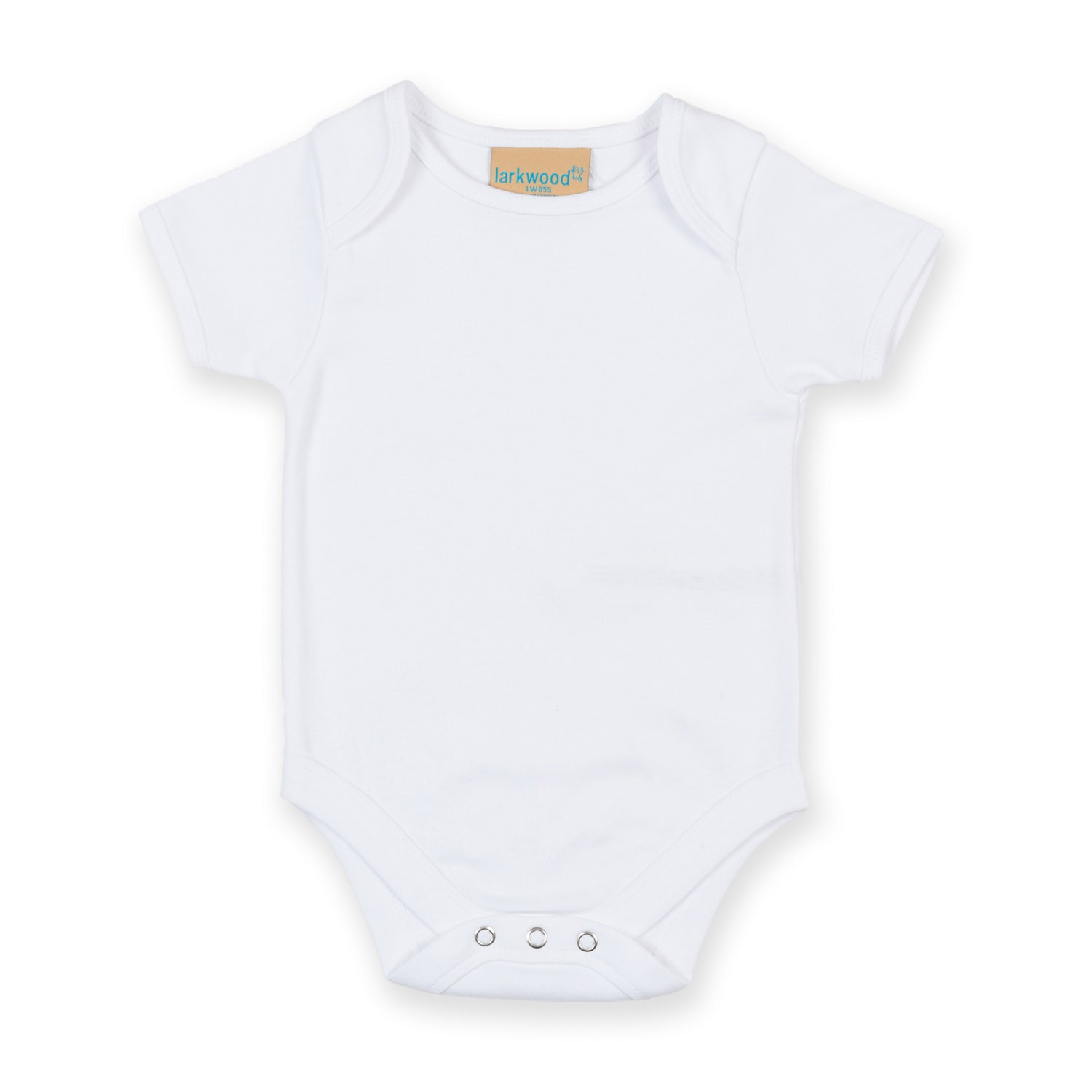 Body completo a maniche corte per bambini Larkwood LW055 - Tuta apribile a popper in cotone più morbido - Foto 21 di 22