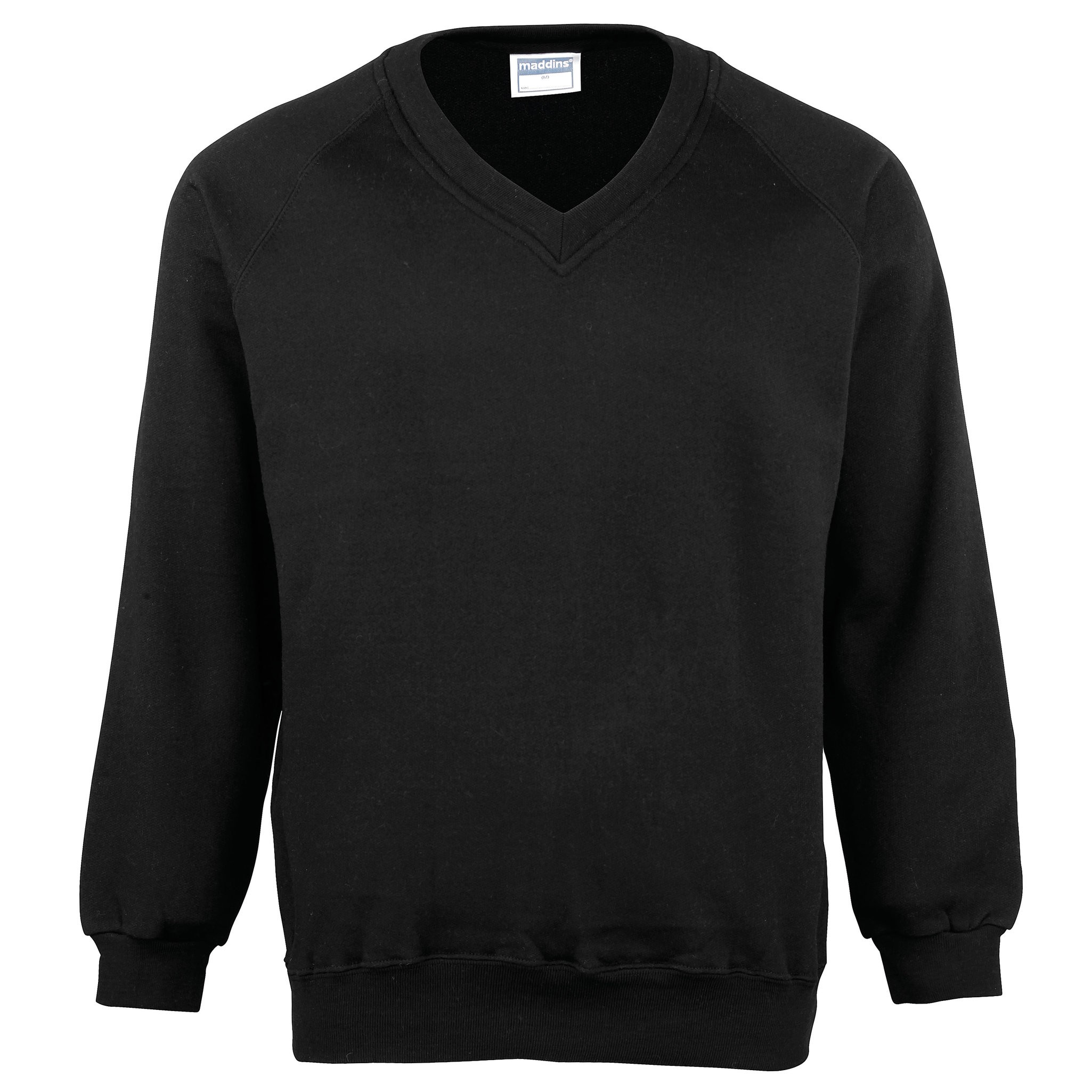 Maddins Kids V-Neck Sweatshirt (MD02B) - School Uniform Children's Jumper - Picture 10 of 15