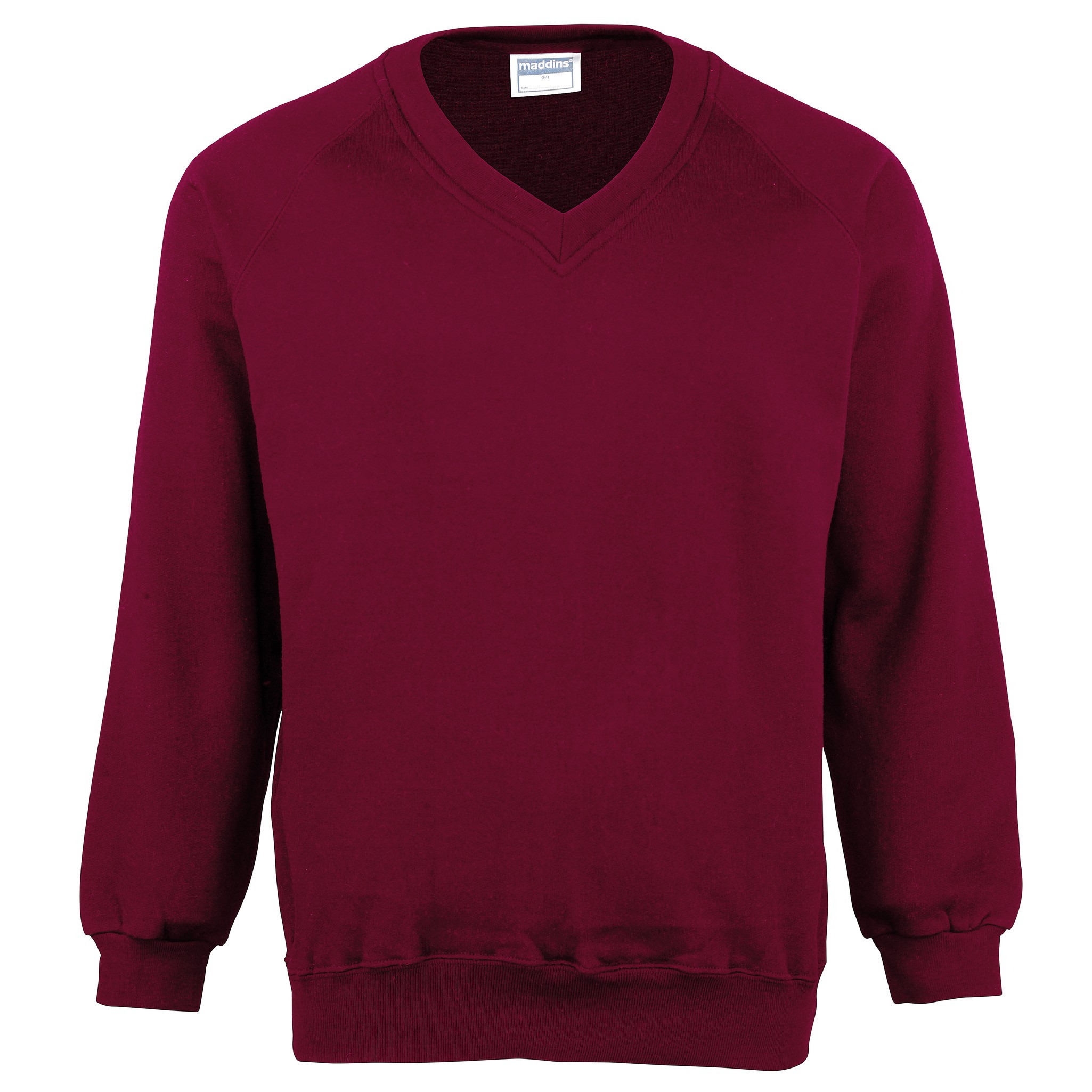 Maddins Kids V-Neck Sweatshirt (MD02B) - School Uniform Children's Jumper - Picture 12 of 15