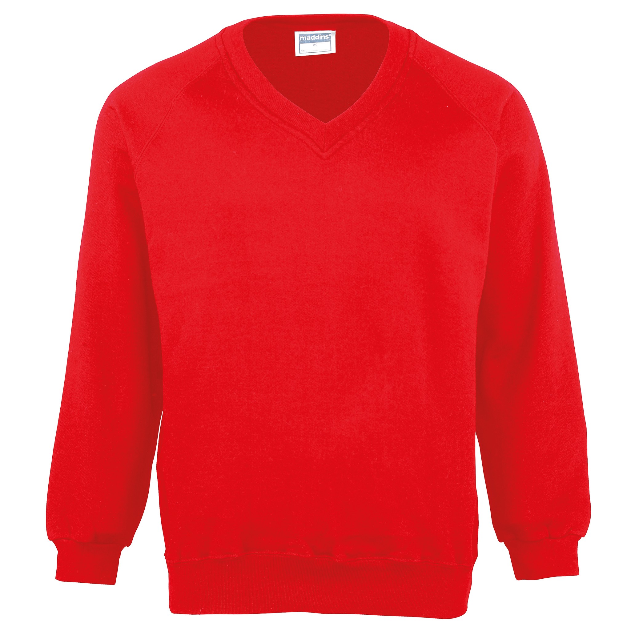 Maddins Kids V-Neck Sweatshirt (MD02B) - School Uniform Children's Jumper - Picture 14 of 15