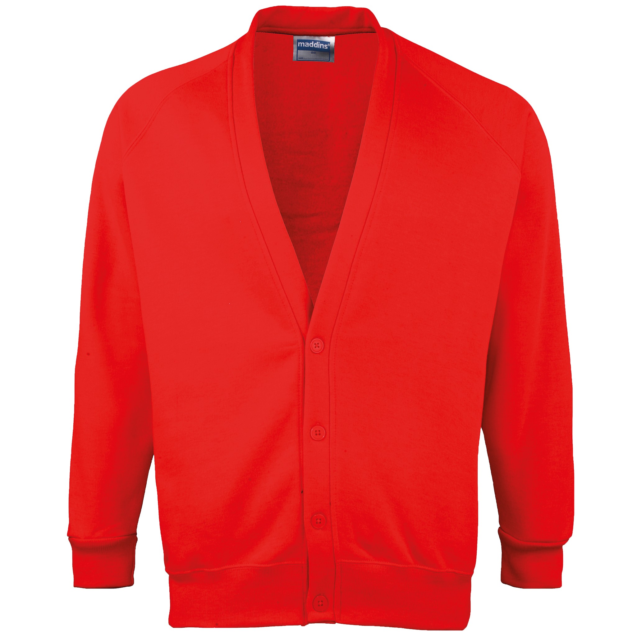 Maddins V-Neck Easycare Kids Coloursure Cardigan (MD04B) - Kids Plain Sweatshirt - Picture 8 of 15