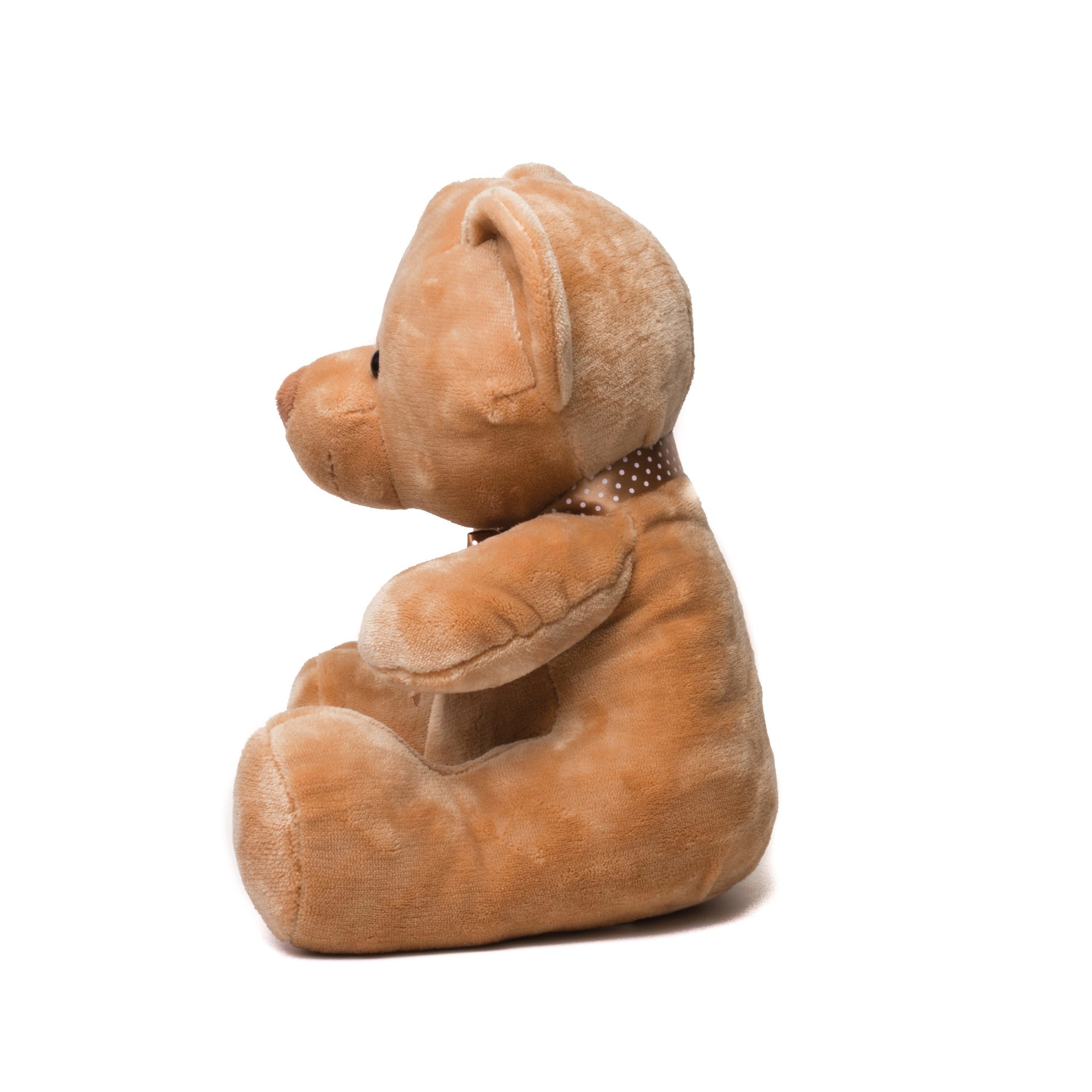 Mumbles Velvet Brown Ribbon Bear MM032 - Contrast Nose - Picture 9 of 10