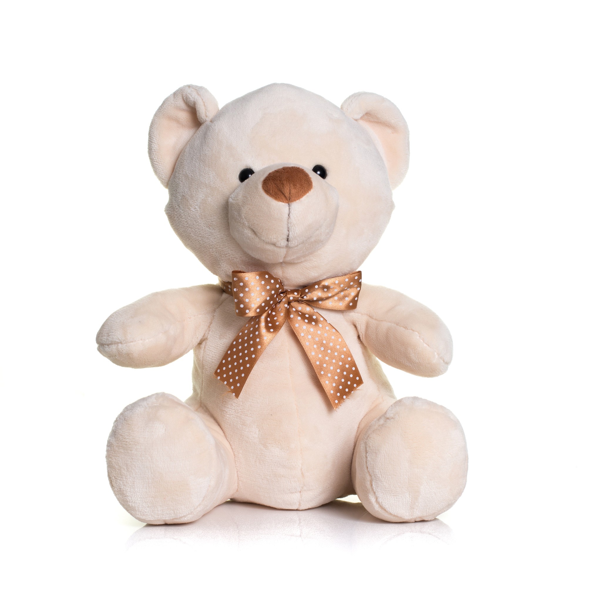 Mumbles Velvet Brown Ribbon Bear MM032 - Contrast Nose - Picture 10 of 10