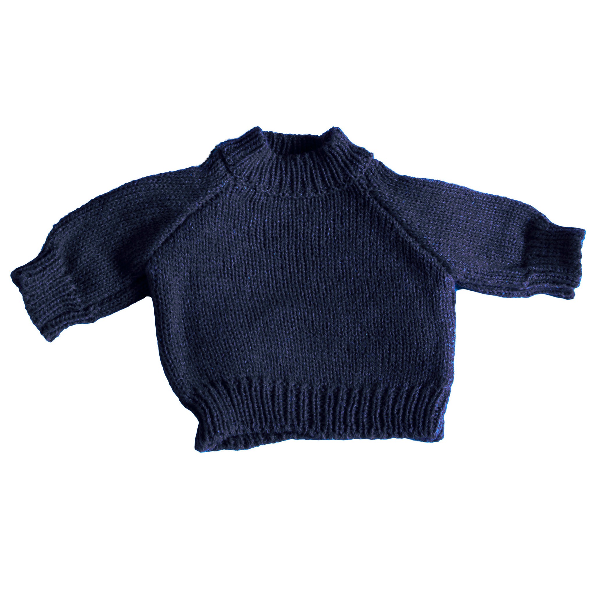 Mumbles Crew Neck Teddy Jumper MM083 - Acrylic Raglan Sleeves, Rib Detail At Hem - Picture 6 of 7