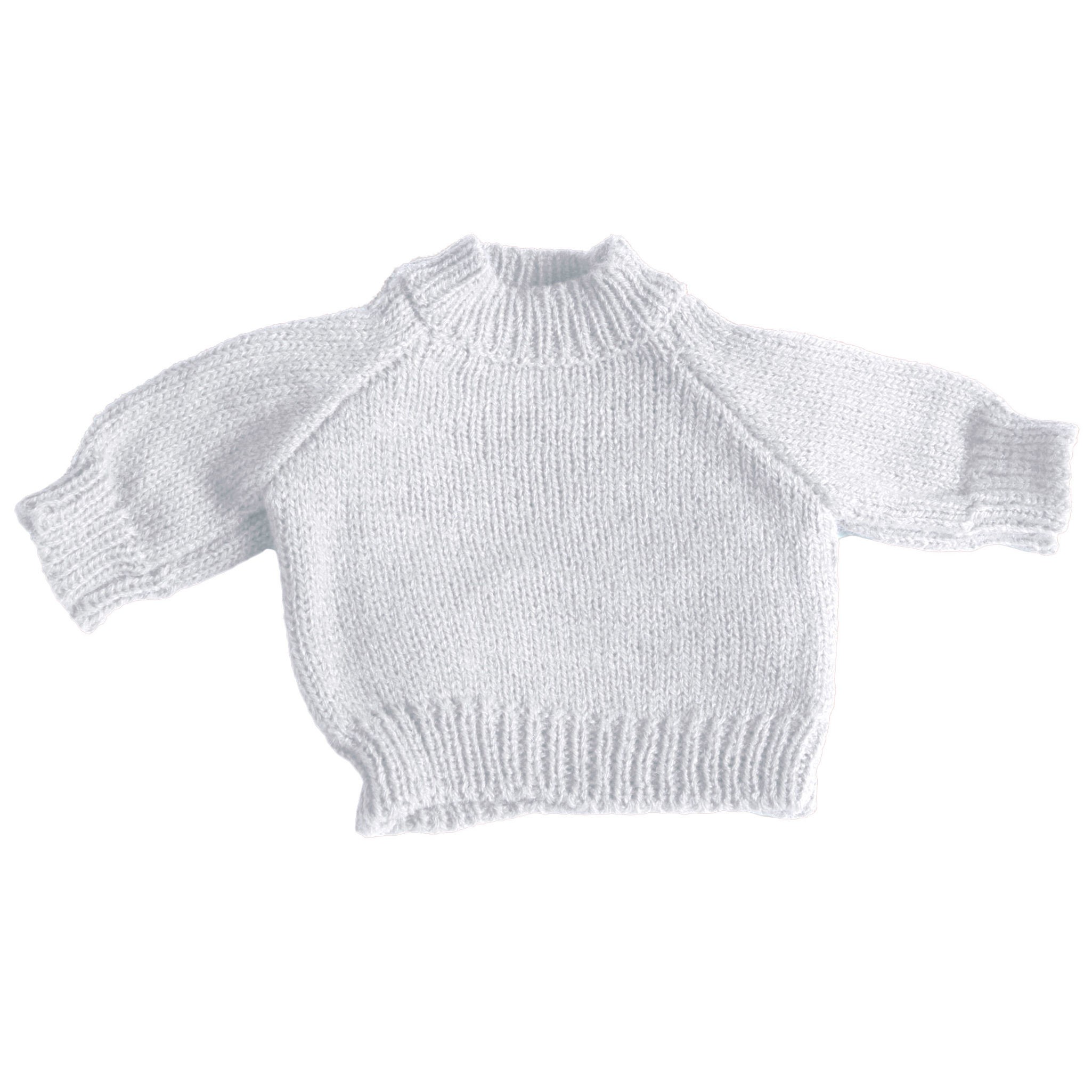 Mumbles Crew Neck Teddy Jumper MM083 - Acrylic Raglan Sleeves, Rib Detail At Hem - Picture 7 of 7