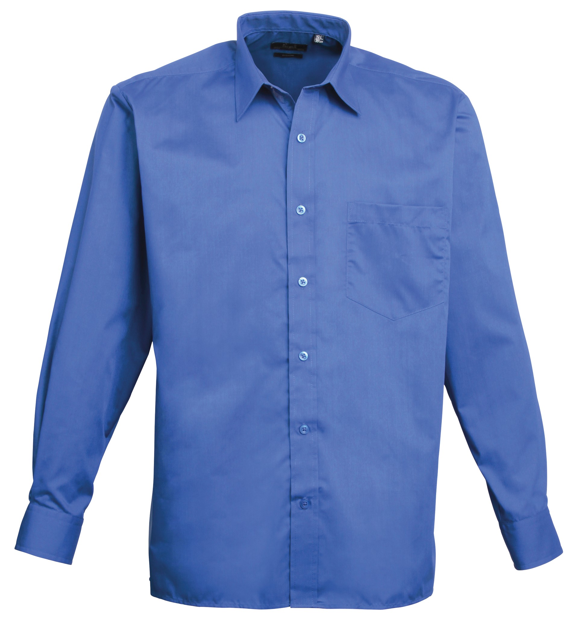 Premier Long Sleeve Poplin Shirt (PR200) - Unisex Formal Official Workwear S (A) - Picture 16 of 23