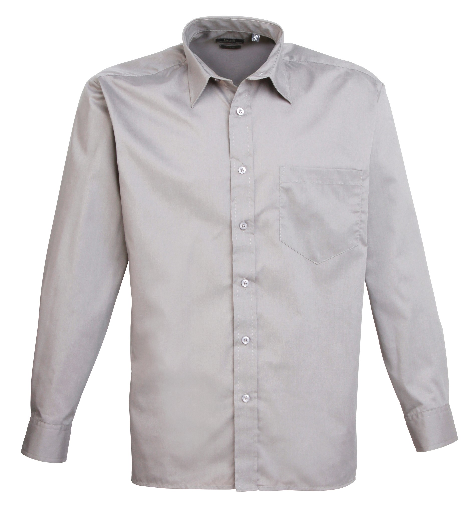 Premier Long Sleeve Poplin Shirt (PR200) - Unisex Formal Official Workwear S (A) - Picture 18 of 23