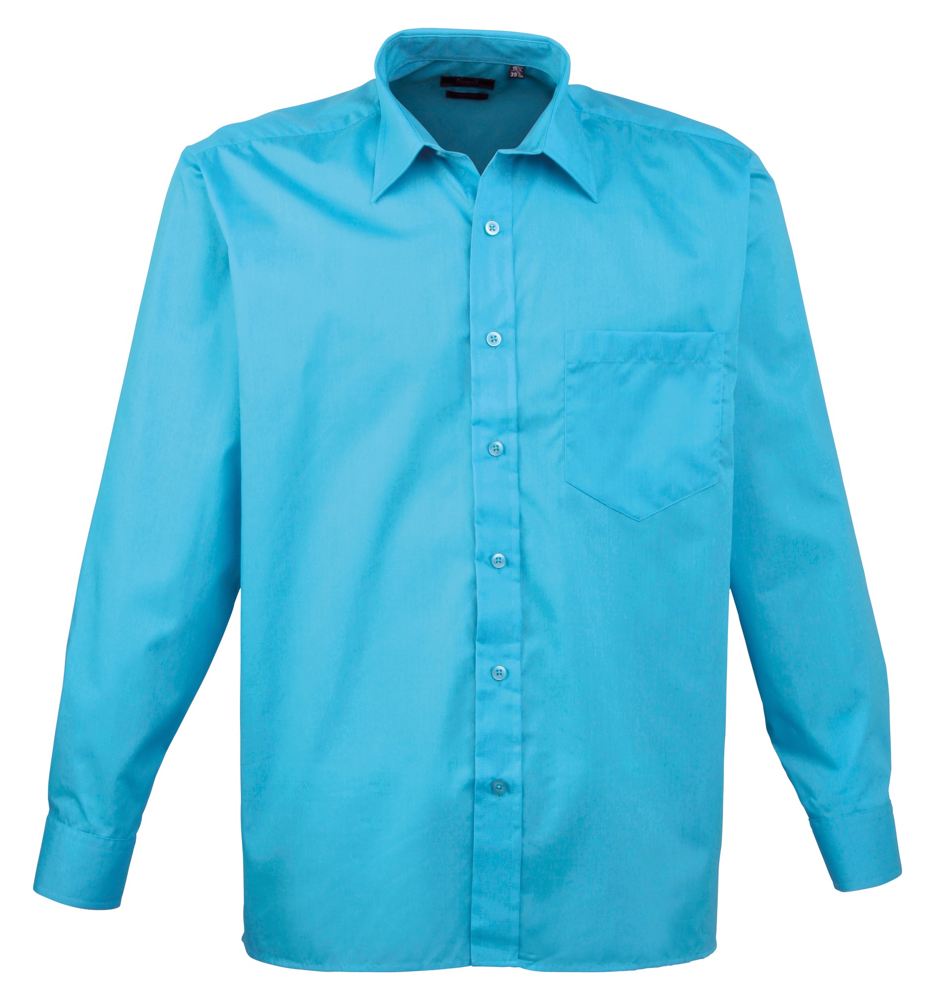Premier Long Sleeve Poplin Shirt (PR200) - Unisex Formal Official Workwear S (A) - Picture 13 of 23