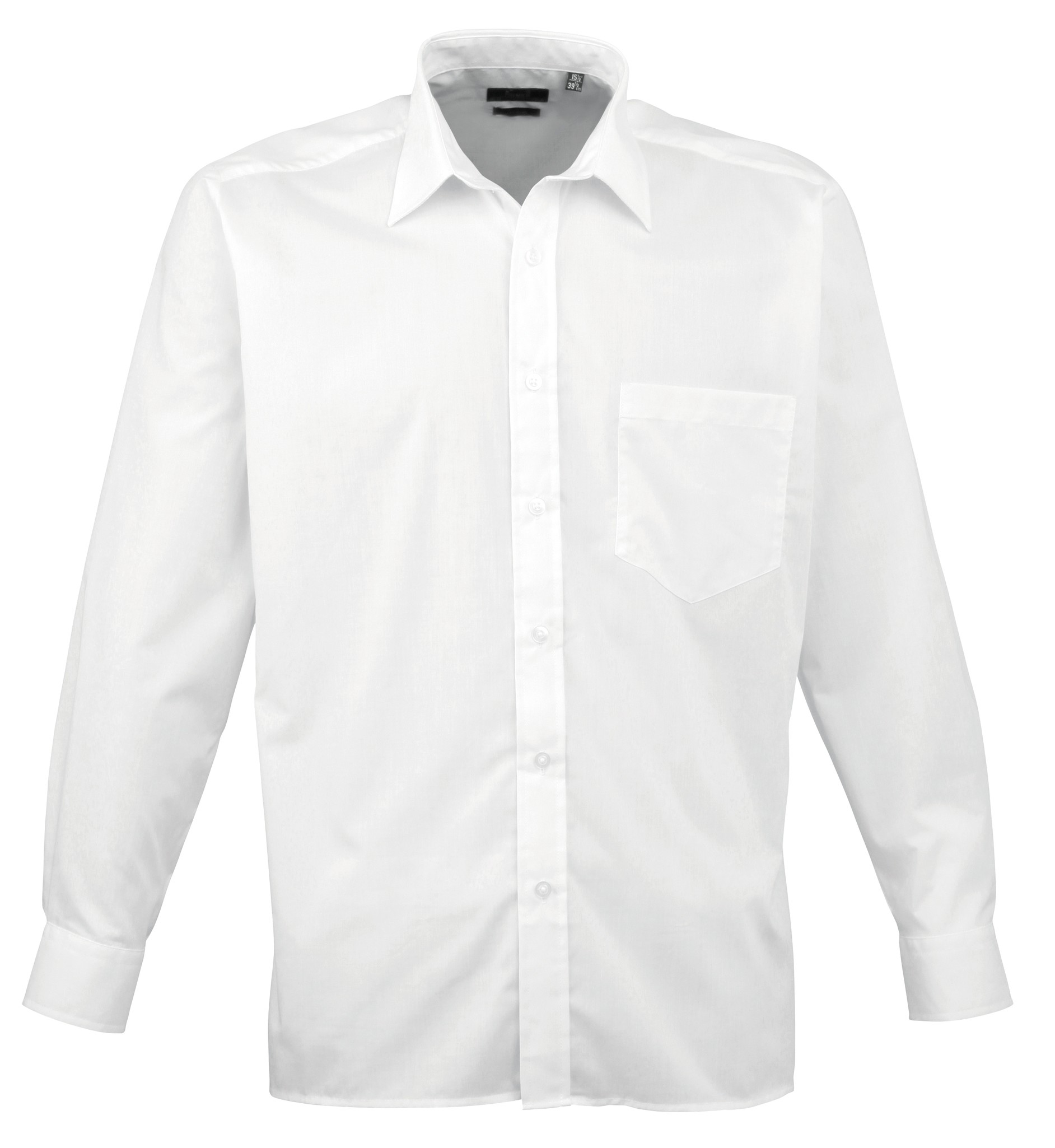 Premier Long Sleeve Poplin Shirt (PR200) - Unisex Formal Official Workwear S (A) - Picture 15 of 23