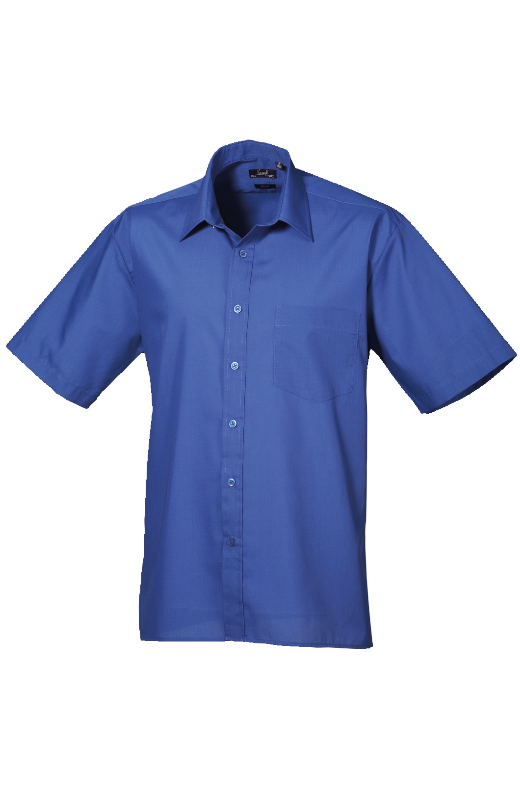 Premier Short Sleeve Poplin Shirt PR202 - Unisex Formal Workwear Office Shir - Picture 8 of 13