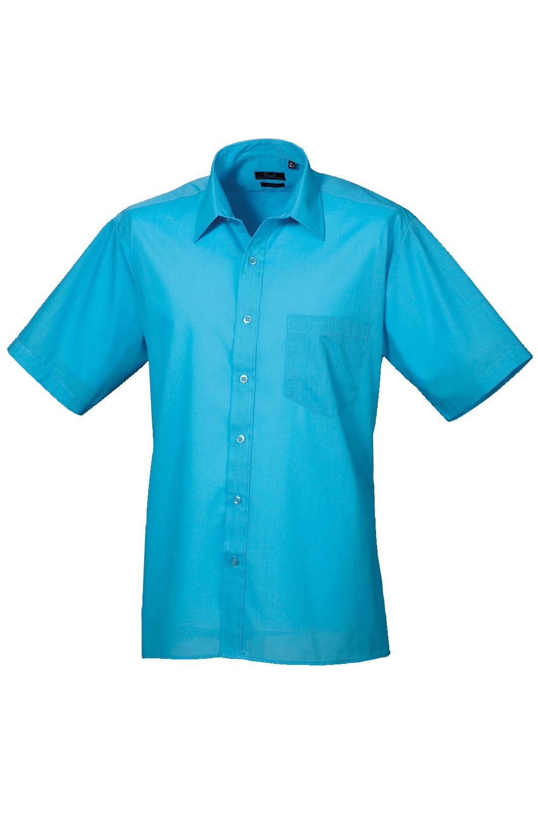 Premier Short Sleeve Poplin Shirt PR202 - Unisex Formal Workwear Office Shir - Picture 12 of 13
