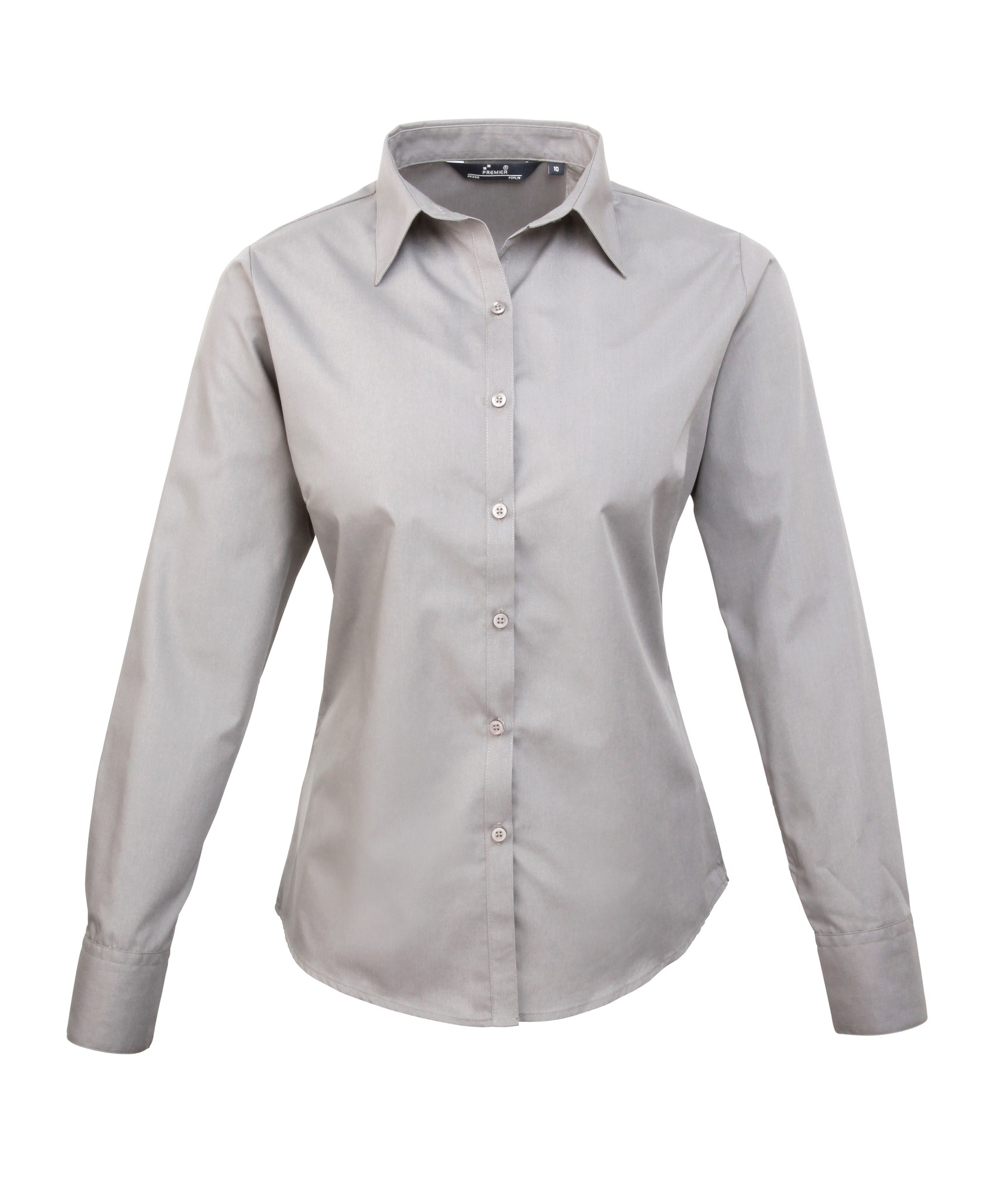 Premier Damen Popeline Langarm Bluse PR300 - Damen Uni Arbeitshemd - Bild 8 von 11