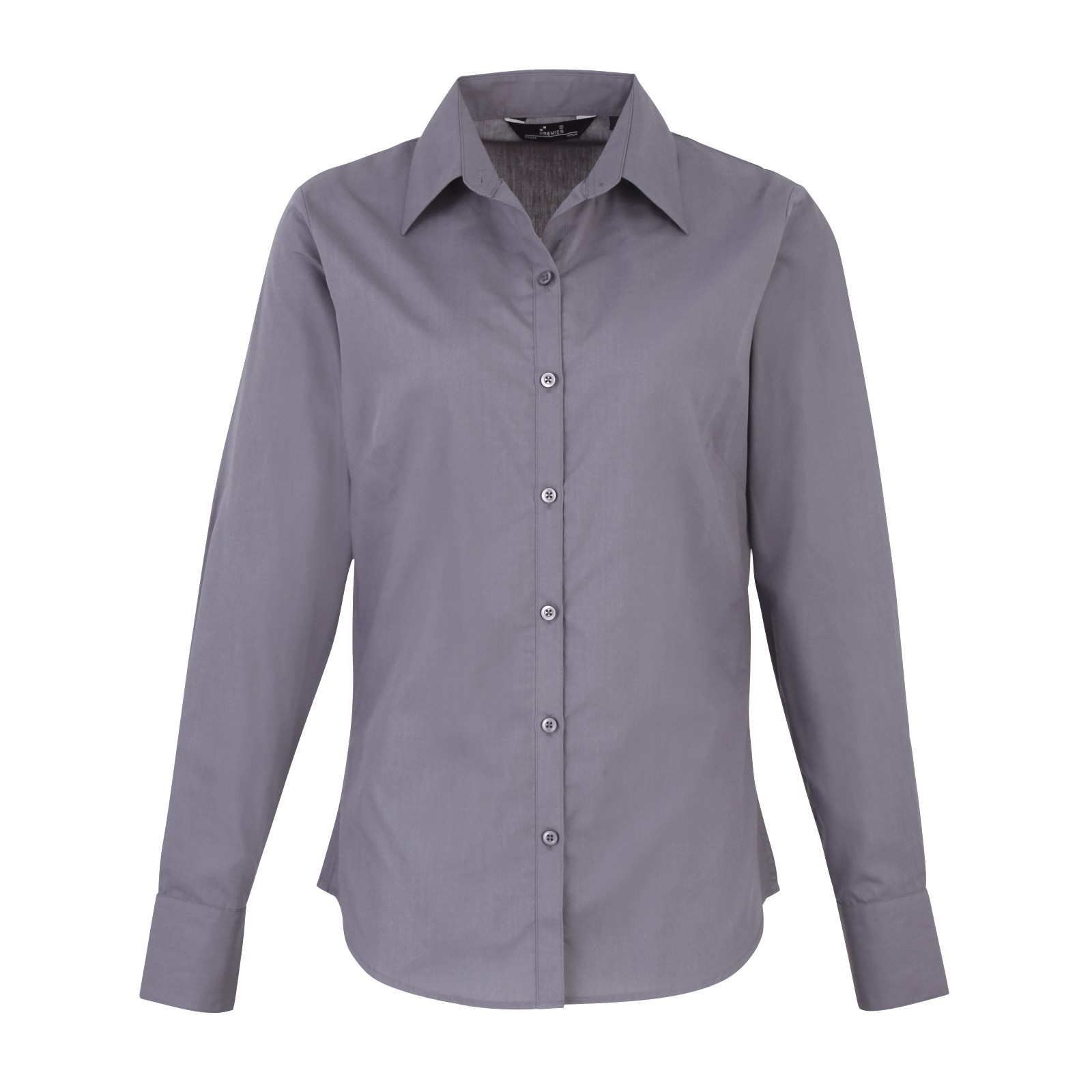 Premier Damen Popeline Langarm Bluse PR300 - Damen Uni Arbeitshemd - Bild 9 von 11