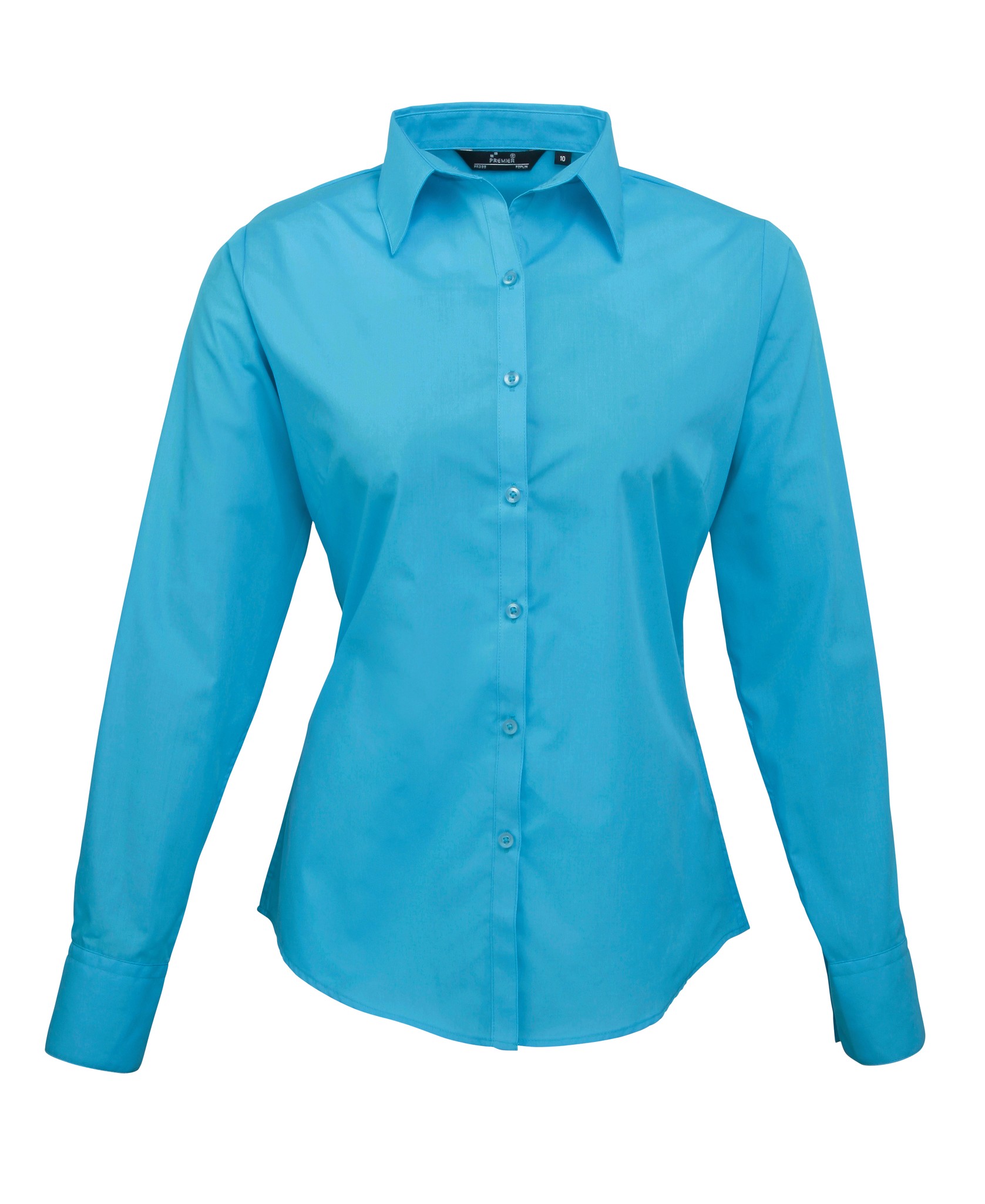 Premier Damen Popeline Langarm Bluse PR300 - Damen Uni Arbeitshemd - Bild 10 von 11