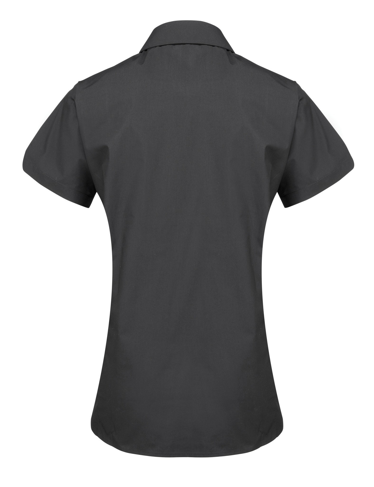 Premier Women's Supreme Poplin Short Sleeve Shirt (PR309) - Formal Office Wear - Picture 8 of 12