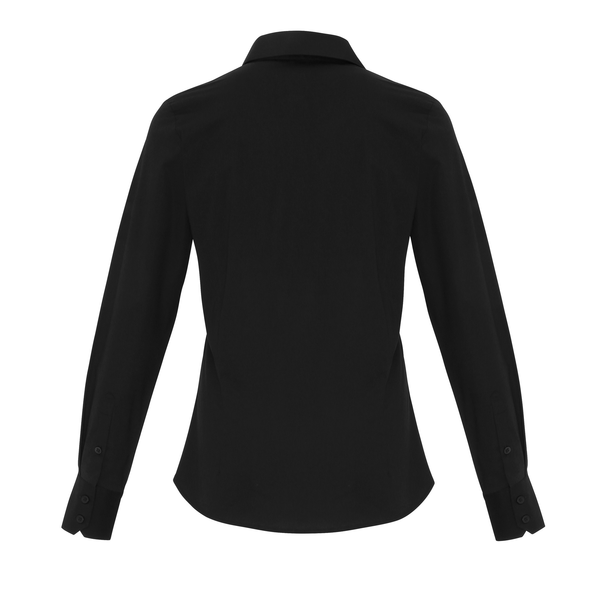 Premier Women's Stretch Fit Cotton Poplin Long Sleeve Blouse PR344 - Comfort Fit - Picture 8 of 18