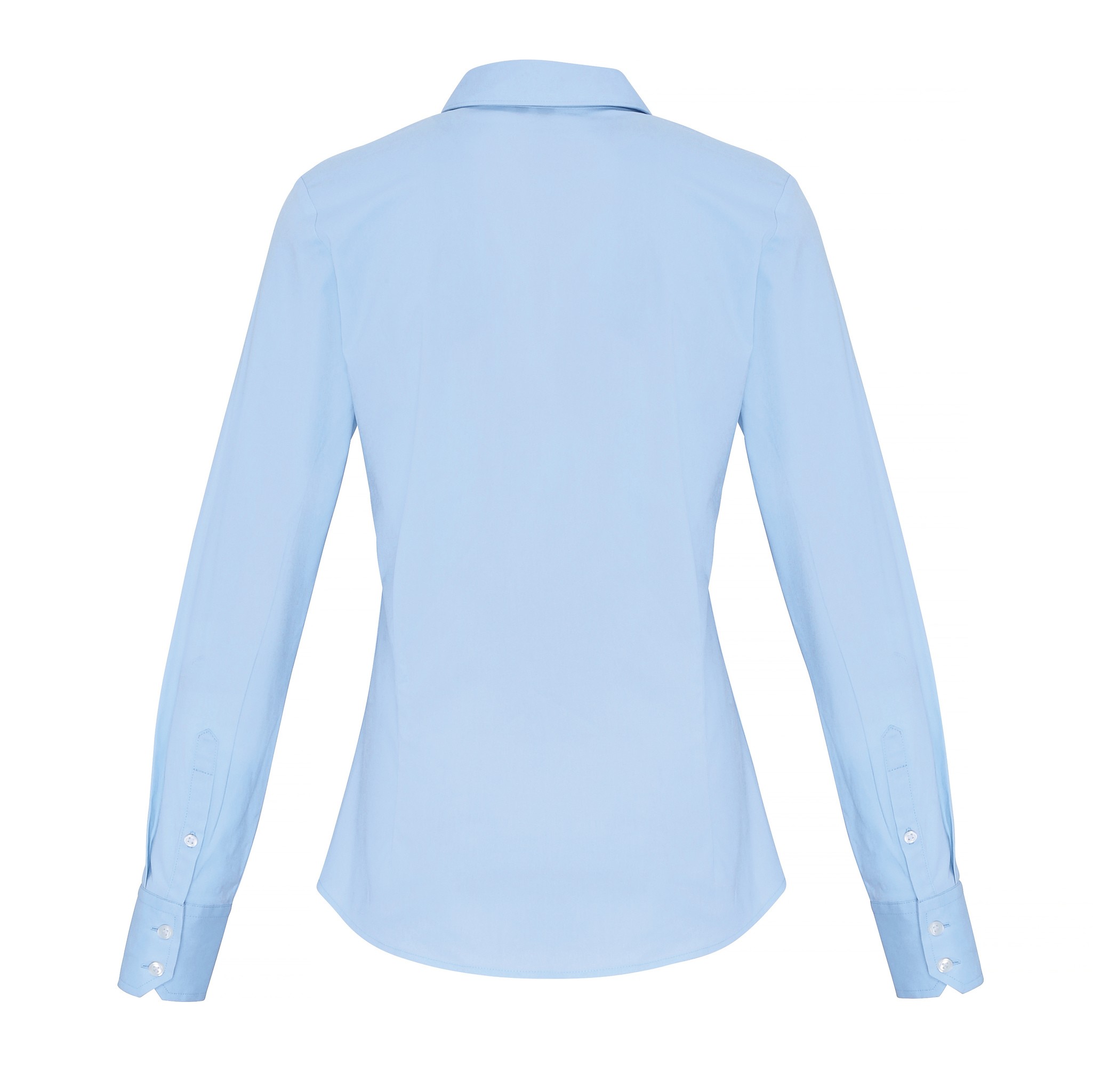 Premier Women's Stretch Fit Cotton Poplin Long Sleeve Blouse PR344 - Comfort Fit - Picture 11 of 18