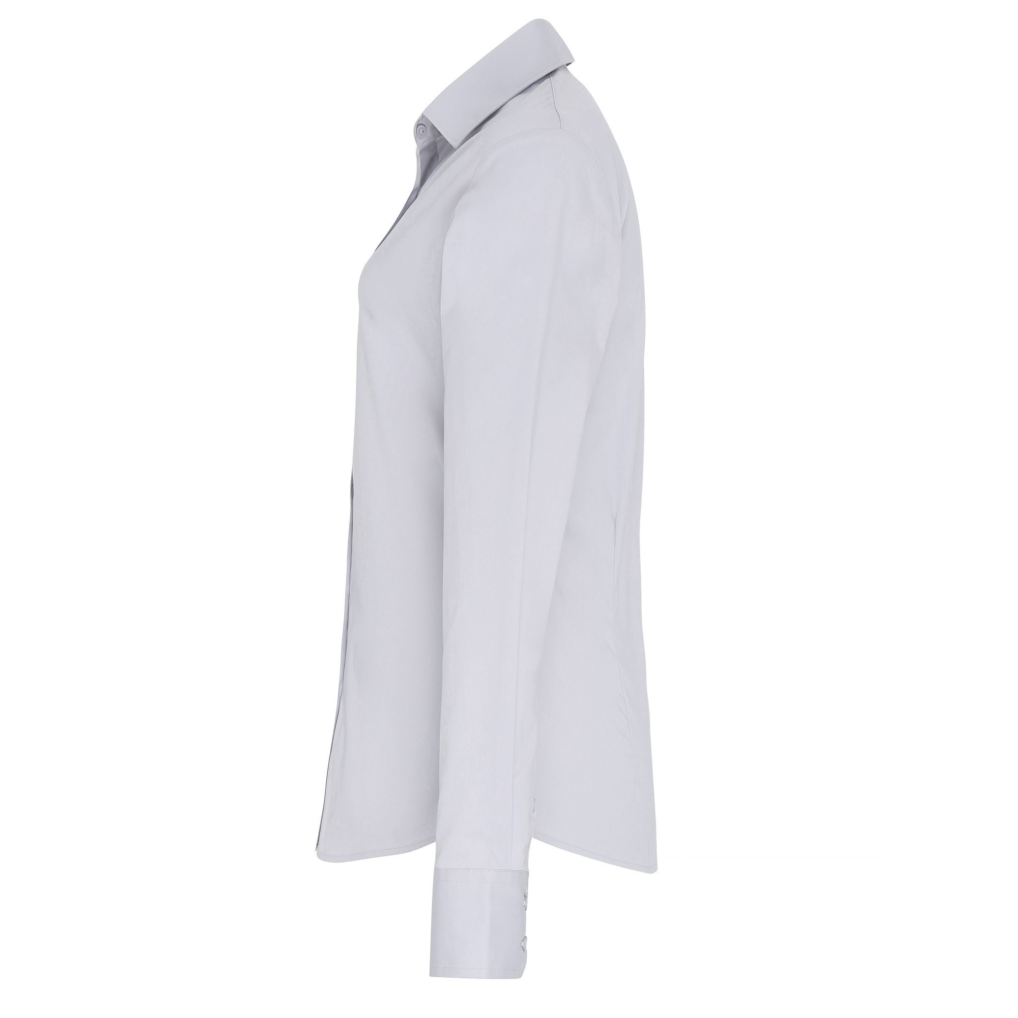 Premier Women's Stretch Fit Cotton Poplin Long Sleeve Blouse PR344 - Comfort Fit - Picture 15 of 18
