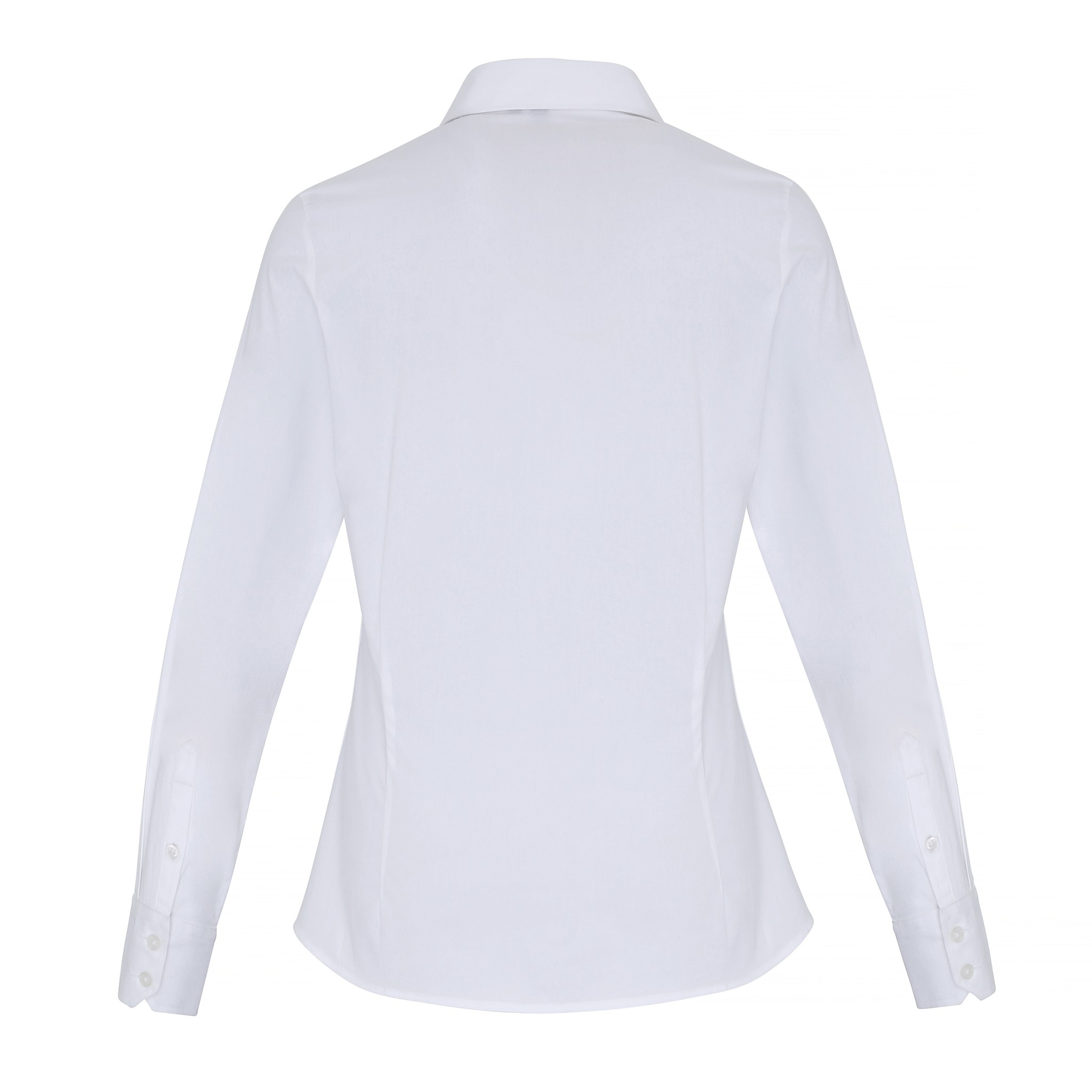 Premier Women's Stretch Fit Cotton Poplin Long Sleeve Blouse PR344 - Comfort Fit - Picture 17 of 18