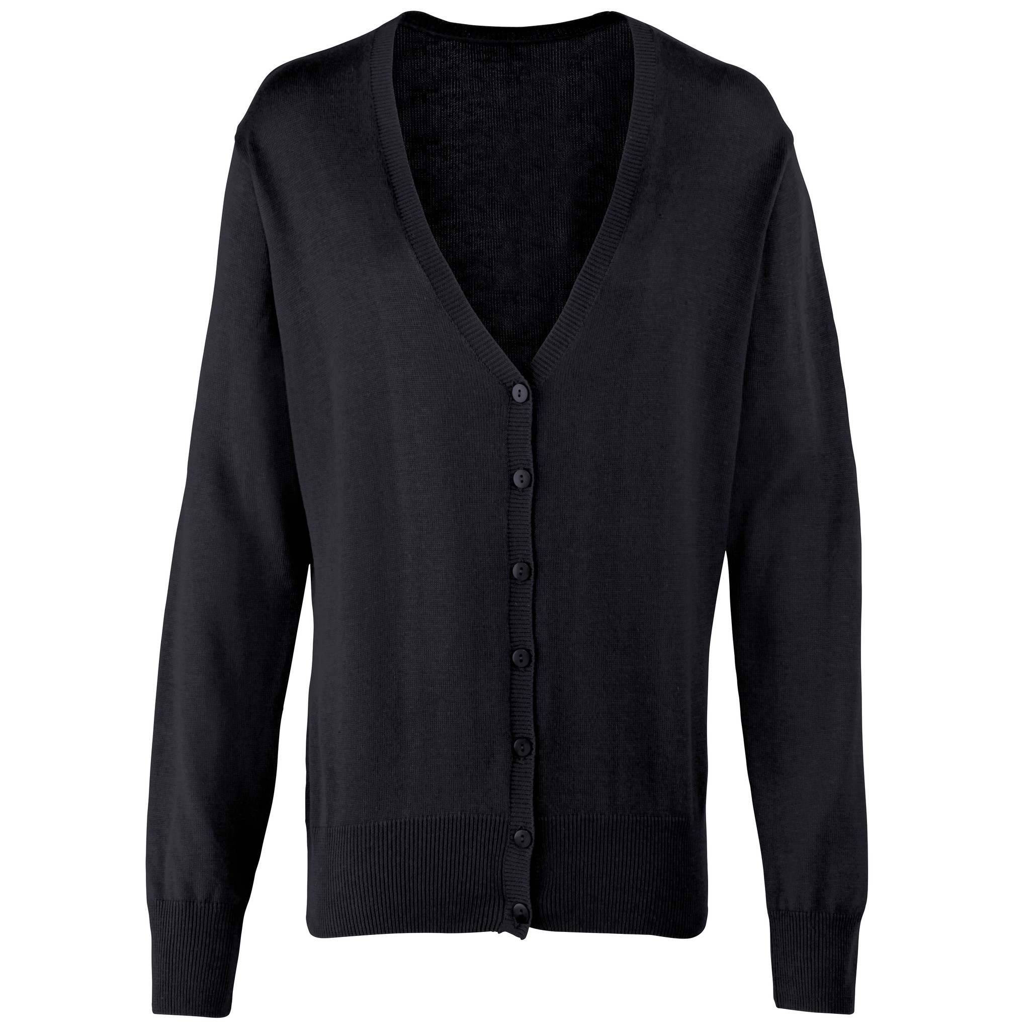 Premier Women's Button Through Knitted Cardigan PR697 - Plain Casual Sweater - Picture 15 of 17
